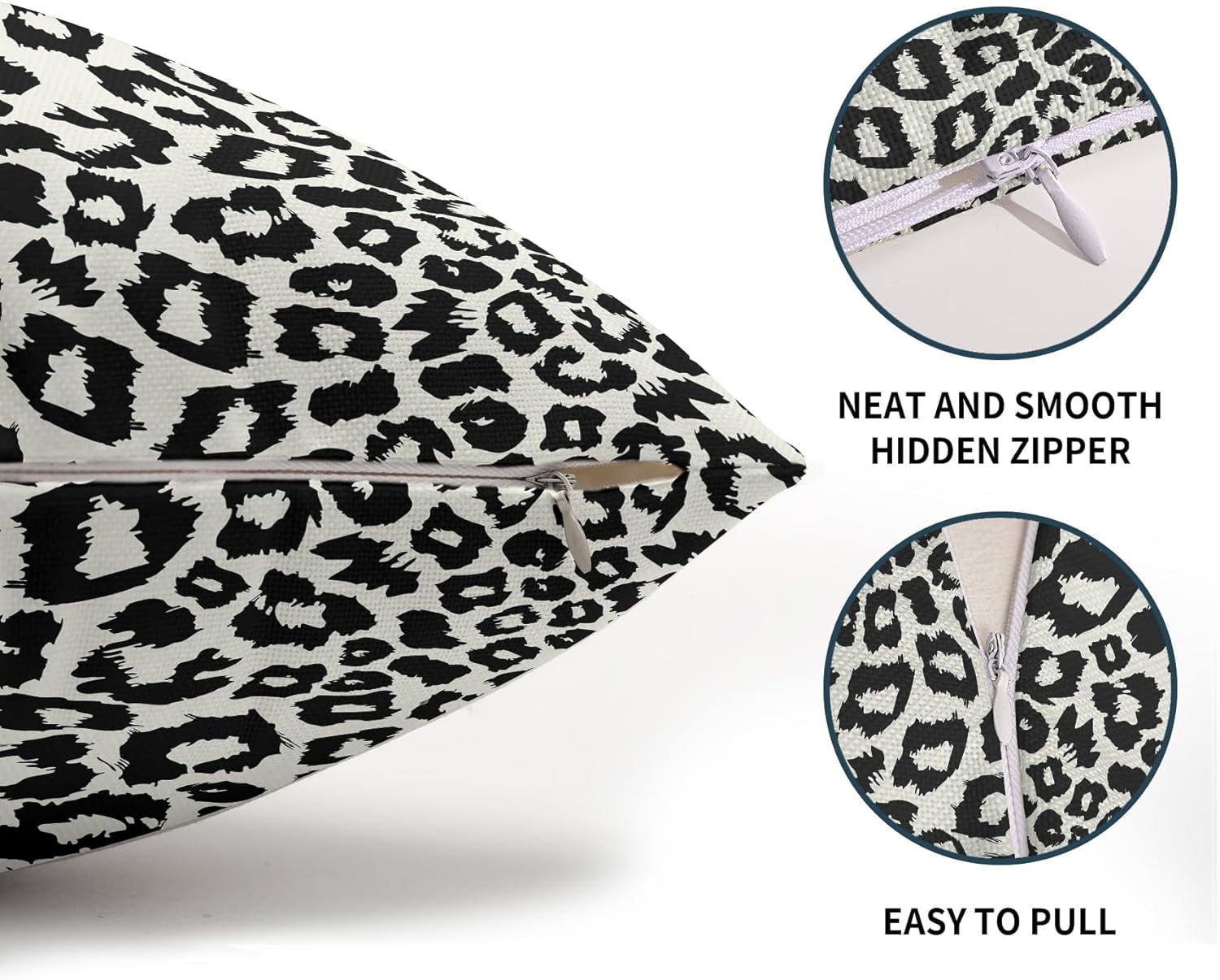 Lime Green White Leopard Print Pillow Covers 18x18 Inch Set of 2 Cheetah Animal Spots Decorative Throw Pillows For Couch Farmhouse Chinoiserie Pillow Cases Home Decor For Room Sofa Bed Porch Outdoor 12