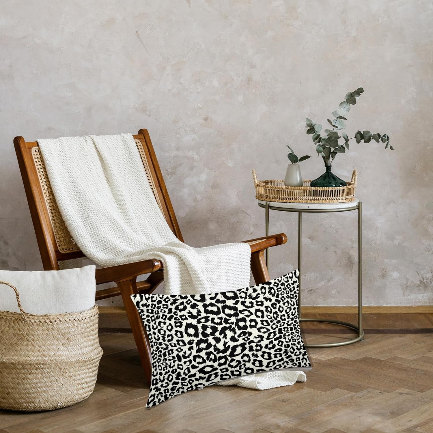 Lime Green White Leopard Print Pillow Covers 18x18 Inch Set of 2 Cheetah Animal Spots Decorative Throw Pillows For Couch Farmhouse Chinoiserie Pillow Cases Home Decor For Room Sofa Bed Porch Outdoor 12