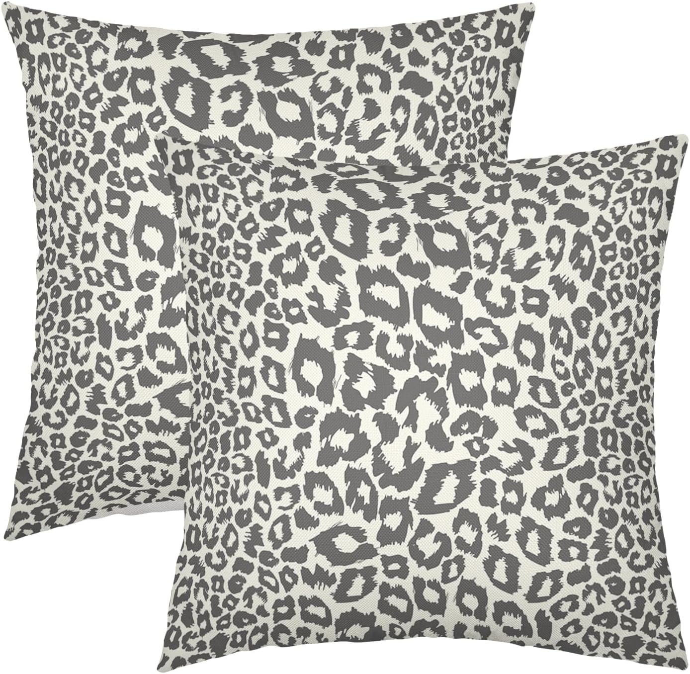 Lime Green White Leopard Print Pillow Covers 18x18 Inch Set of 2 Cheetah Animal Spots Decorative Throw Pillows For Couch Farmhouse Chinoiserie Pillow Cases Home Decor For Room Sofa Bed Porch Outdoor 20
