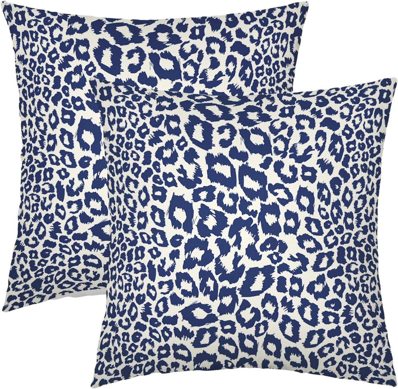 Lime Green White Leopard Print Pillow Covers 18x18 Inch Set of 2 Cheetah Animal Spots Decorative Throw Pillows For Couch Farmhouse Chinoiserie Pillow Cases Home Decor For Room Sofa Bed Porch Outdoor 18