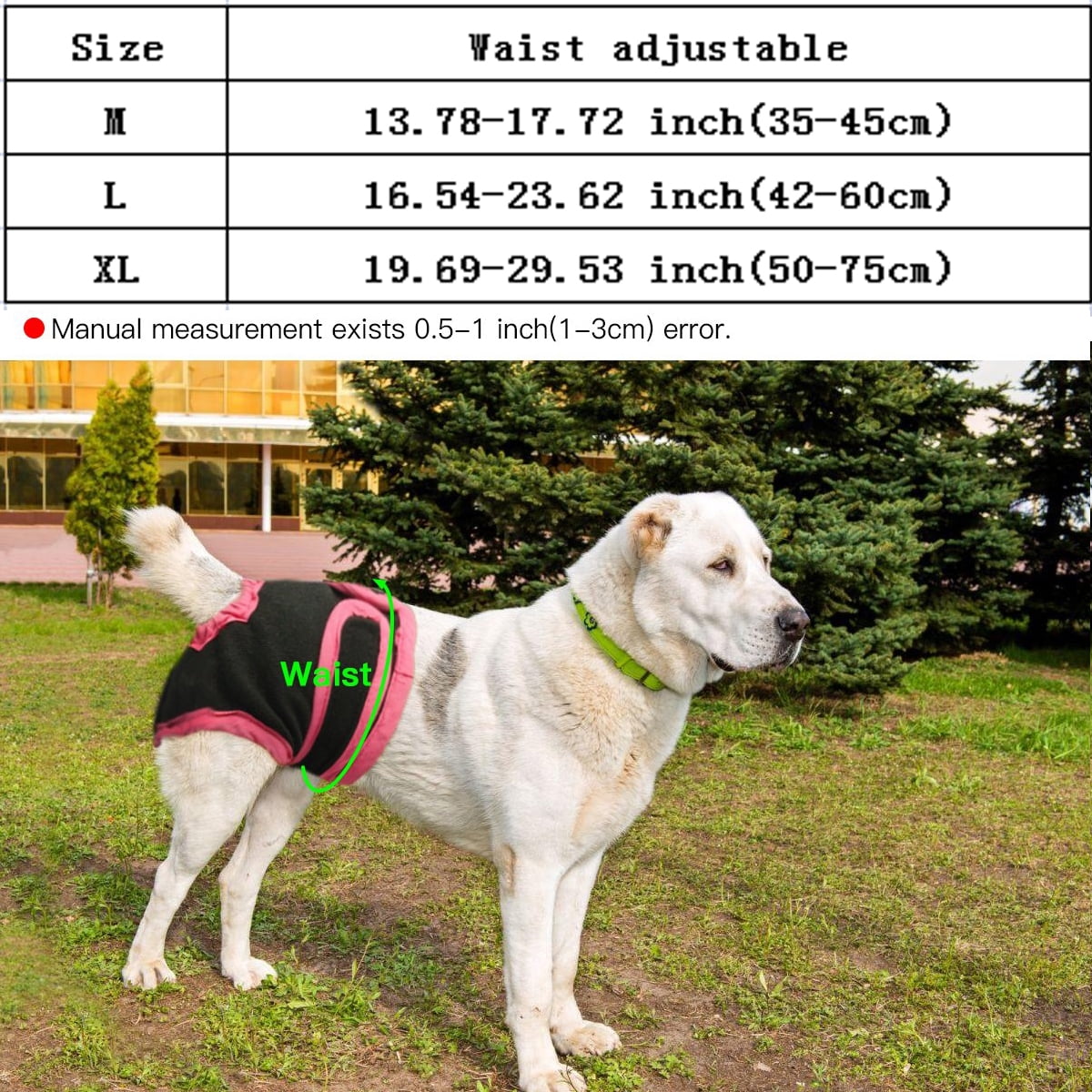 Comfortable Dog Underwear Dog Diapers Pants Male Female to Put On/Off Breathable Physiological Pants Reusable Sanitary Panties for Small to Large Dogs Pet (1pcs, Pink, XL) M Pink - Image 3