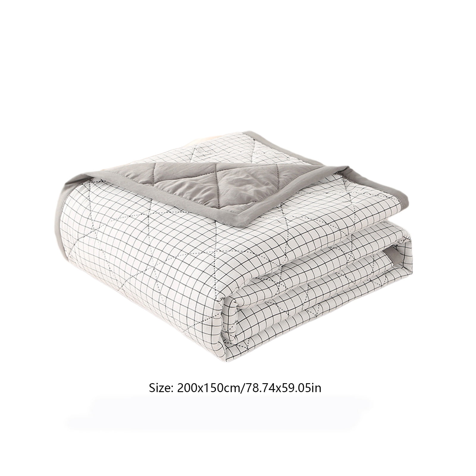 Summercome Cooling Quilt, Thin Quilts Summer Lightweight Comforter, Full Washed Cotton, Machine Washable, Soft Comfy Breathable Sleep Blanket for Hot Sleeper, Ultra-Cool Lightweight (Blue, Queen) Queen Blue - Image 7