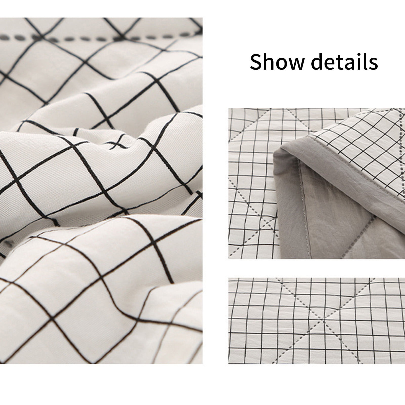 Summercome Cooling Quilt, Thin Quilts Summer Lightweight Comforter, Full Washed Cotton, Machine Washable, Soft Comfy Breathable Sleep Blanket for Hot Sleeper, Ultra-Cool Lightweight (Blue, Queen) Queen White - Image 4