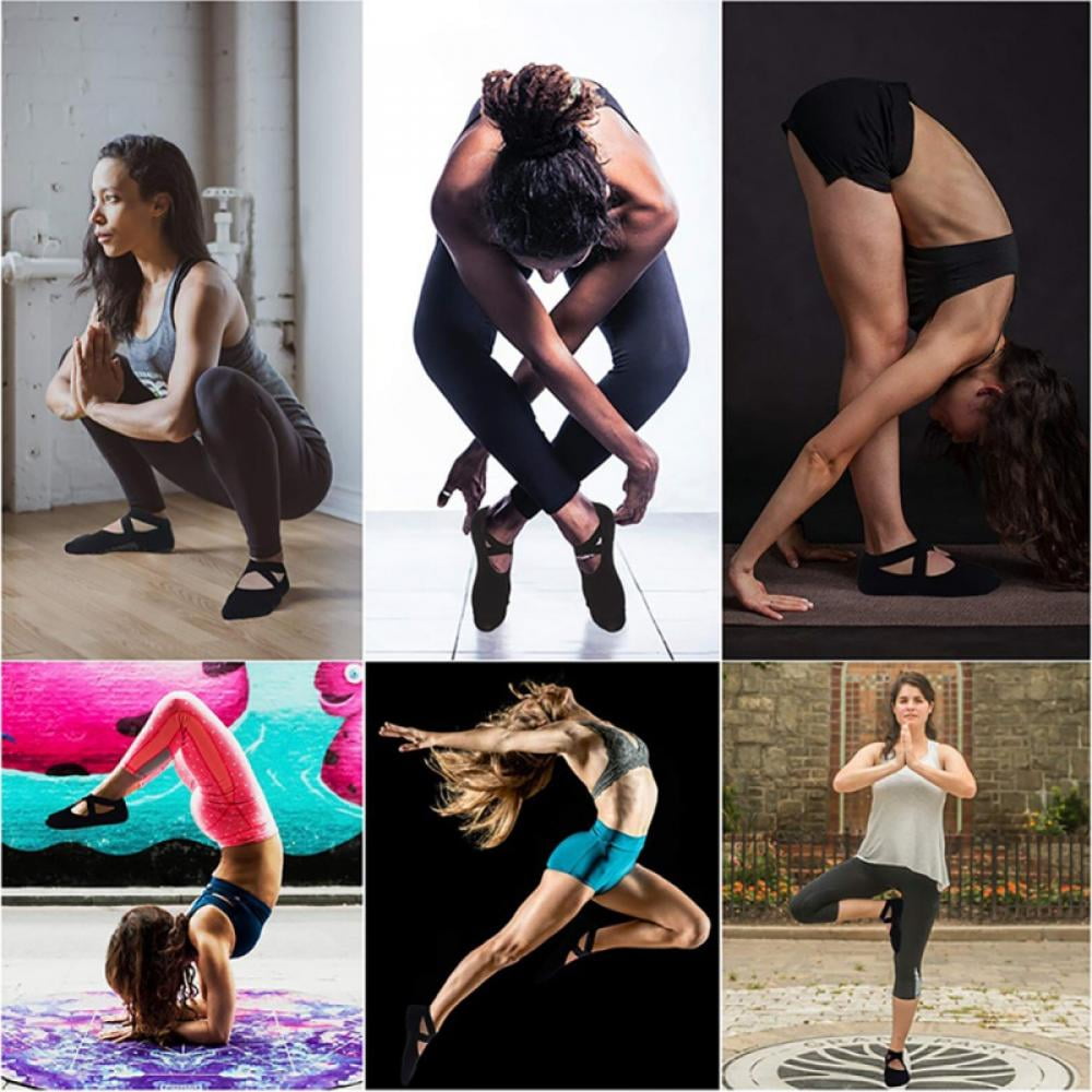 1pc Yoga Socks for Women Non Slip Socks Slipper Socks for Pilates, Ballet, Dance, Yoga Socks with Grips for Women 4 Pairs - Image 2