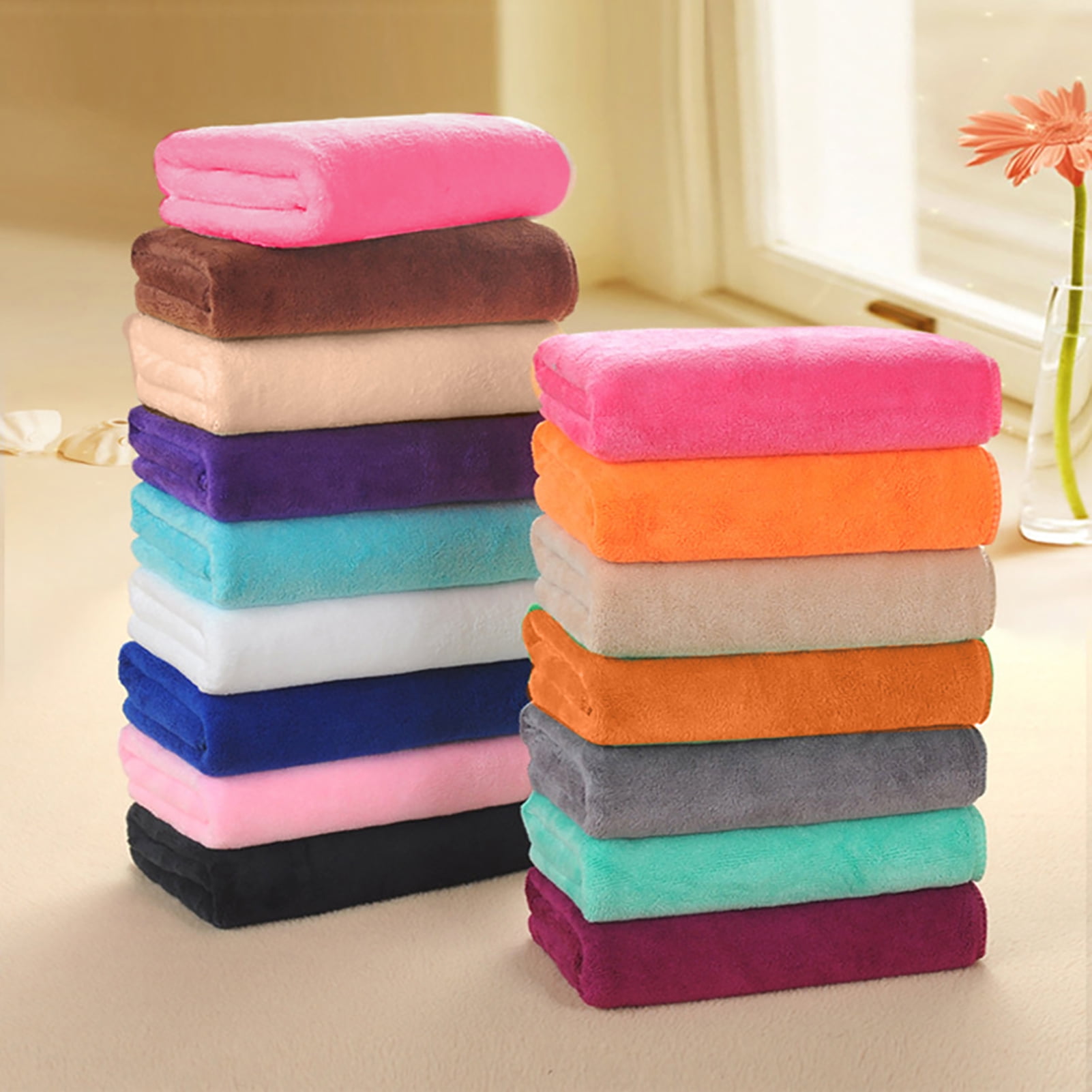 1Pc Microfiber Hair Towel Soft Super Absorbent Microfiber Microfiber Hair Towel Wraps Women for Gym White - Image 2