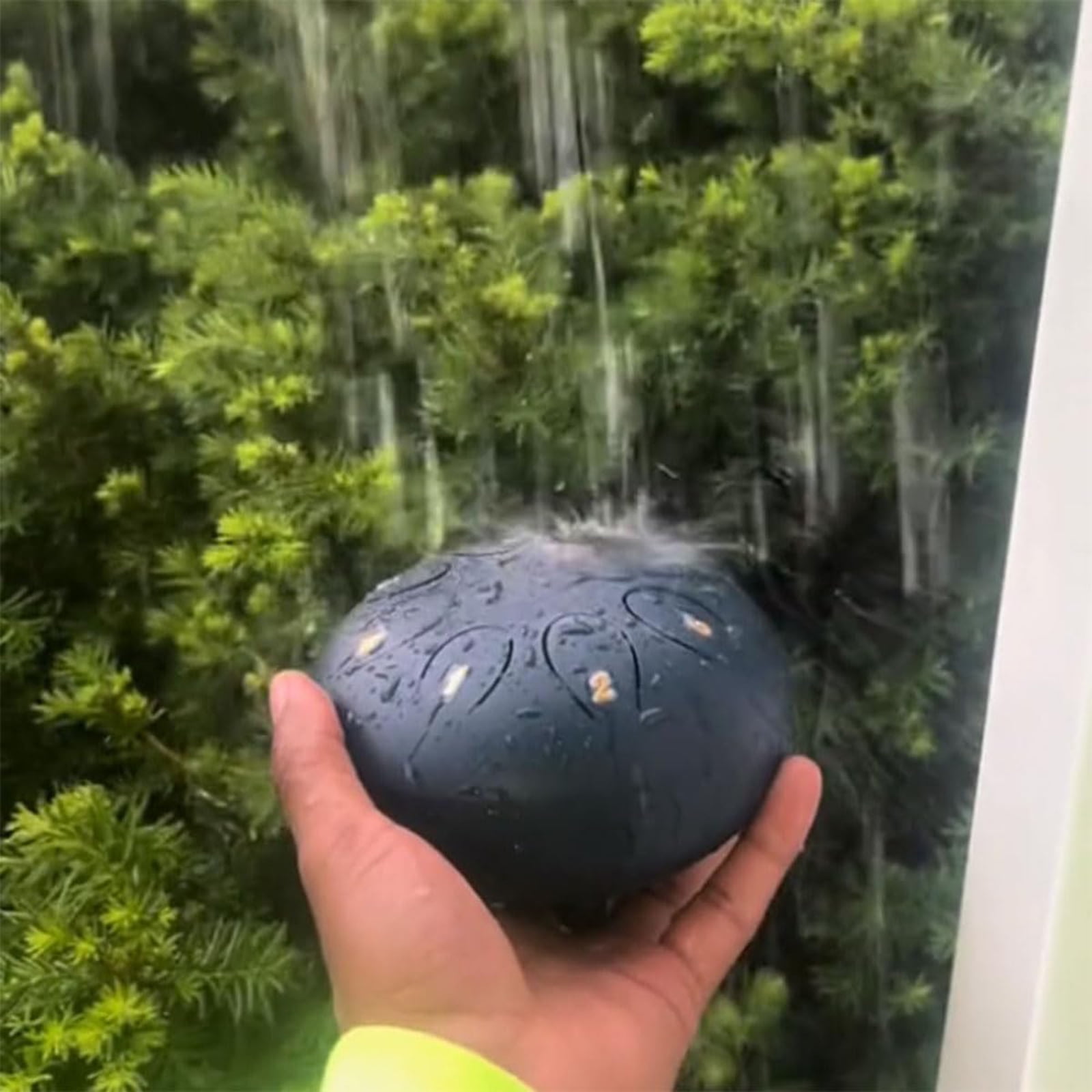 Rain Drum for Outside Garden,Chakra Drum for Rain Outdoor, Drum Rain Chime Waterproof,Rain Drum for Garden Instrument, chakra Drum 6 Inches 8 Notes, Chakra Rain Drum Outdoor A01 - Image 2