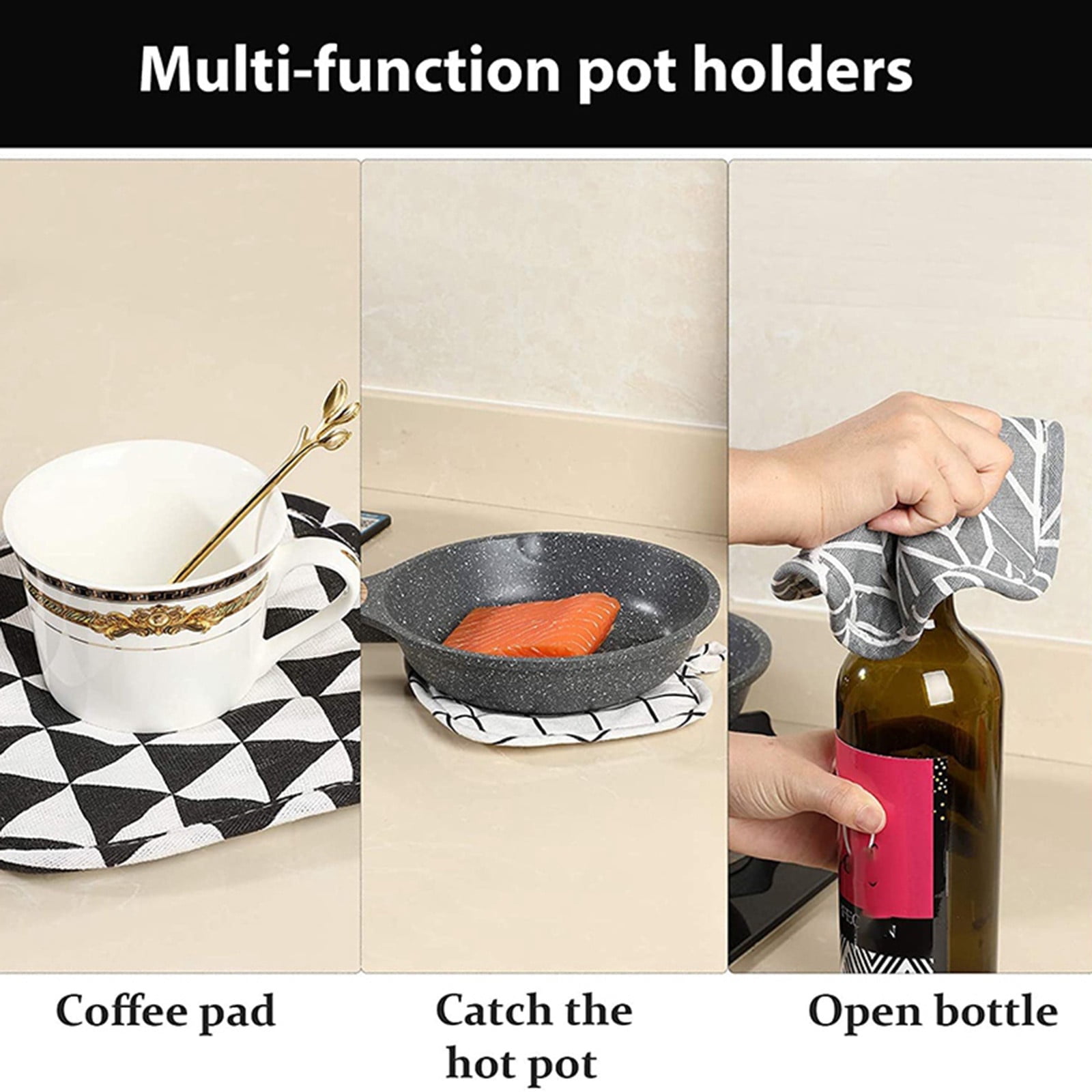Poaug Oven Mitts on Sale Clearance 2Pc Oven Gloves Grill Gloves Slippery Cooking Gloves for Cooking Baking Grilling Yellow Grey - Image 7