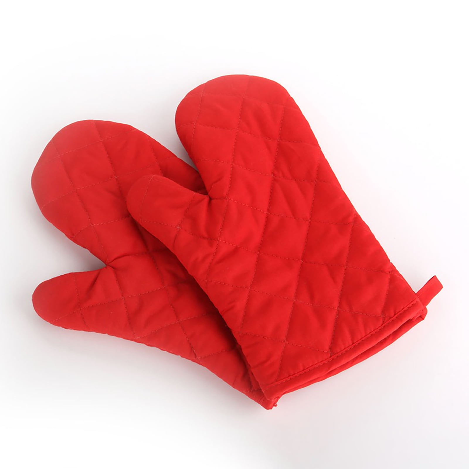 Poaug Oven Mitts on Sale Clearance 2Pc Oven Gloves Grill Gloves Slippery Cooking Gloves for Cooking Baking Grilling Yellow Red - Image 5