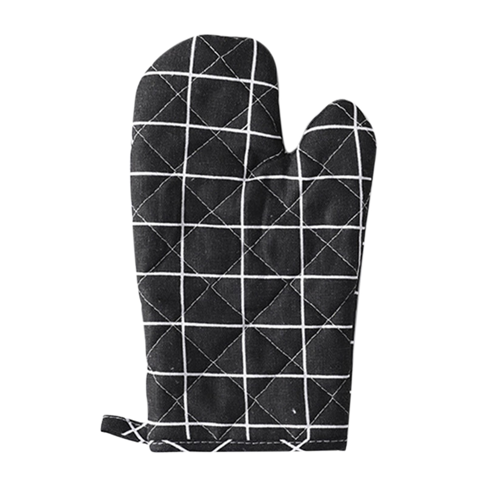 Poaug Oven Mitts on Sale Clearance 2Pc Oven Gloves Grill Gloves Slippery Cooking Gloves for Cooking Baking Grilling Yellow Z1-Black - Image 4
