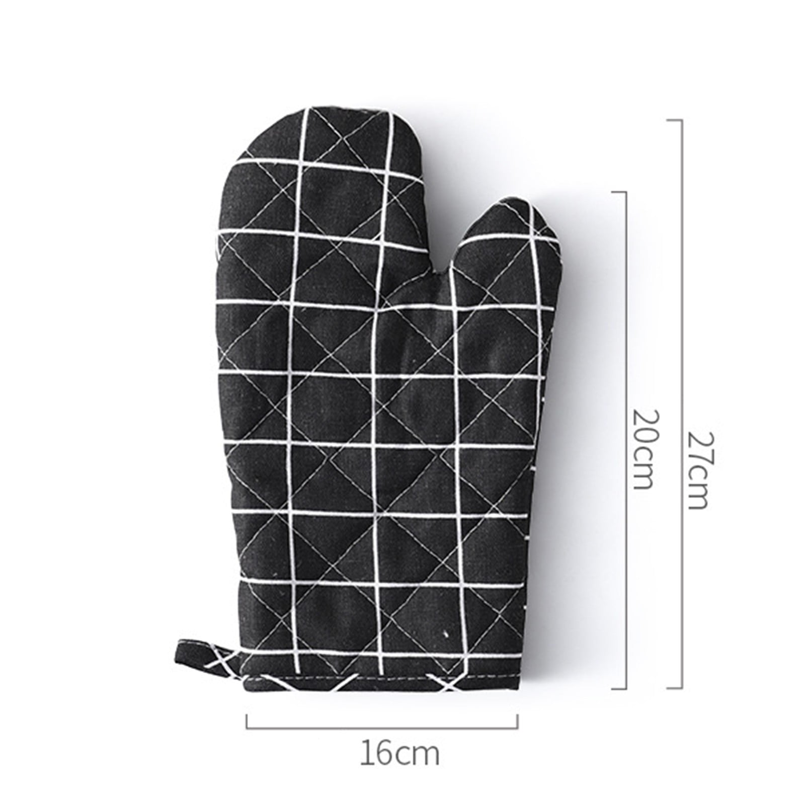 Poaug Oven Mitts on Sale Clearance 2Pc Oven Gloves Grill Gloves Slippery Cooking Gloves for Cooking Baking Grilling Yellow Z1-Black - Image 5
