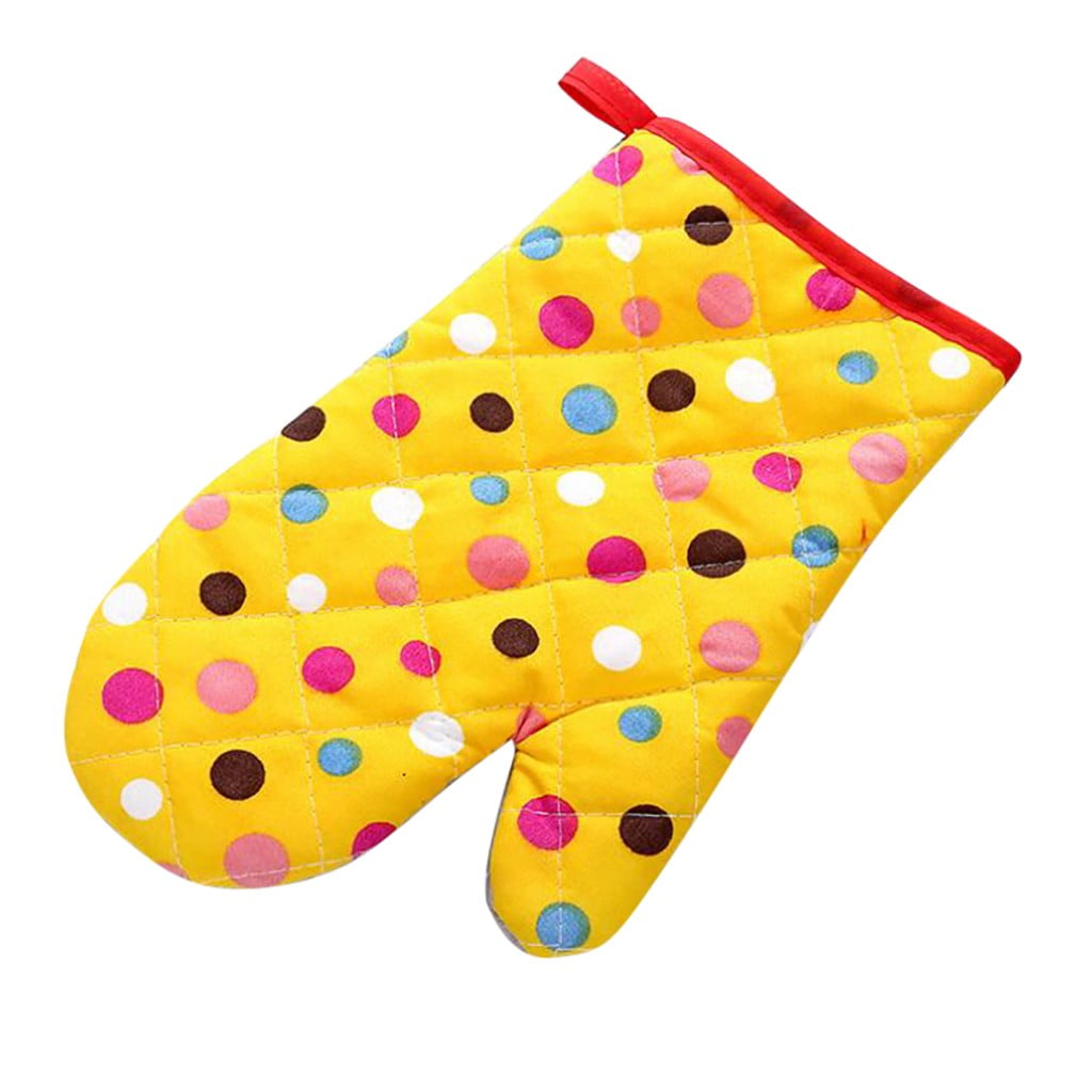 Poaug Oven Mitts on Sale Clearance 2Pc Oven Gloves Grill Gloves Slippery Cooking Gloves for Cooking Baking Grilling Yellow Z12-Hot Pink - Image 1