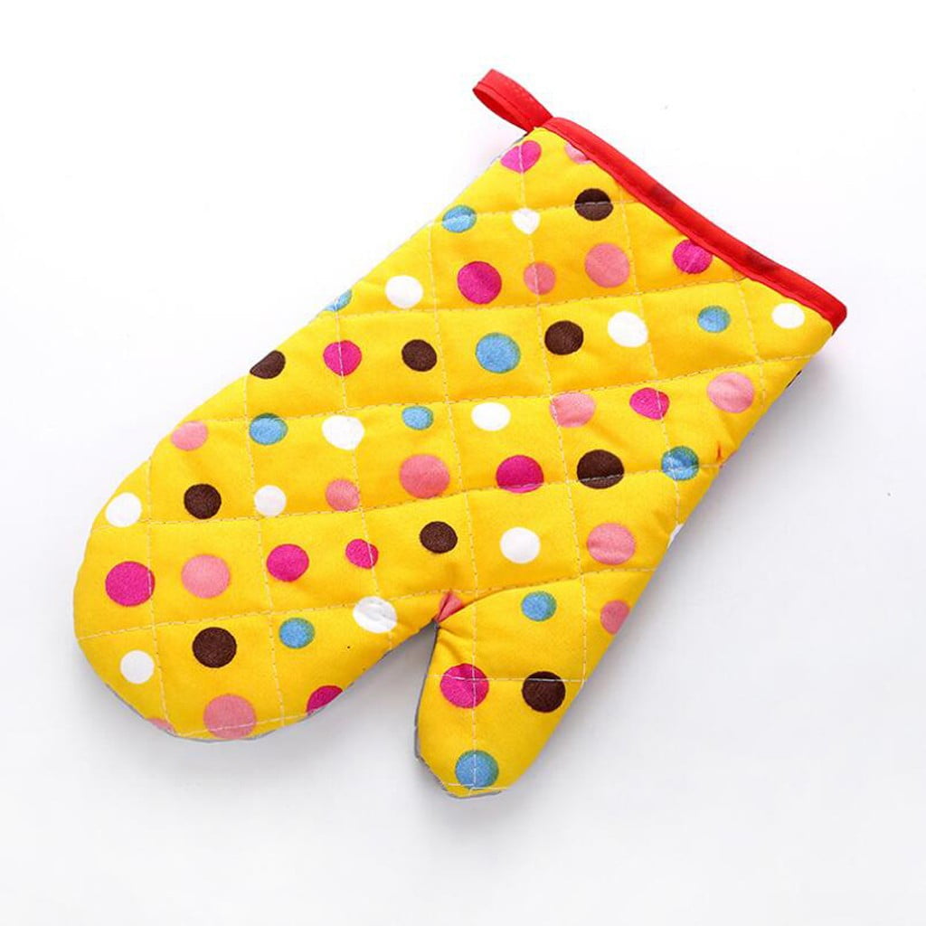 Poaug Oven Mitts on Sale Clearance 2Pc Oven Gloves Grill Gloves Slippery Cooking Gloves for Cooking Baking Grilling Yellow Z12-Hot Pink - Image 2