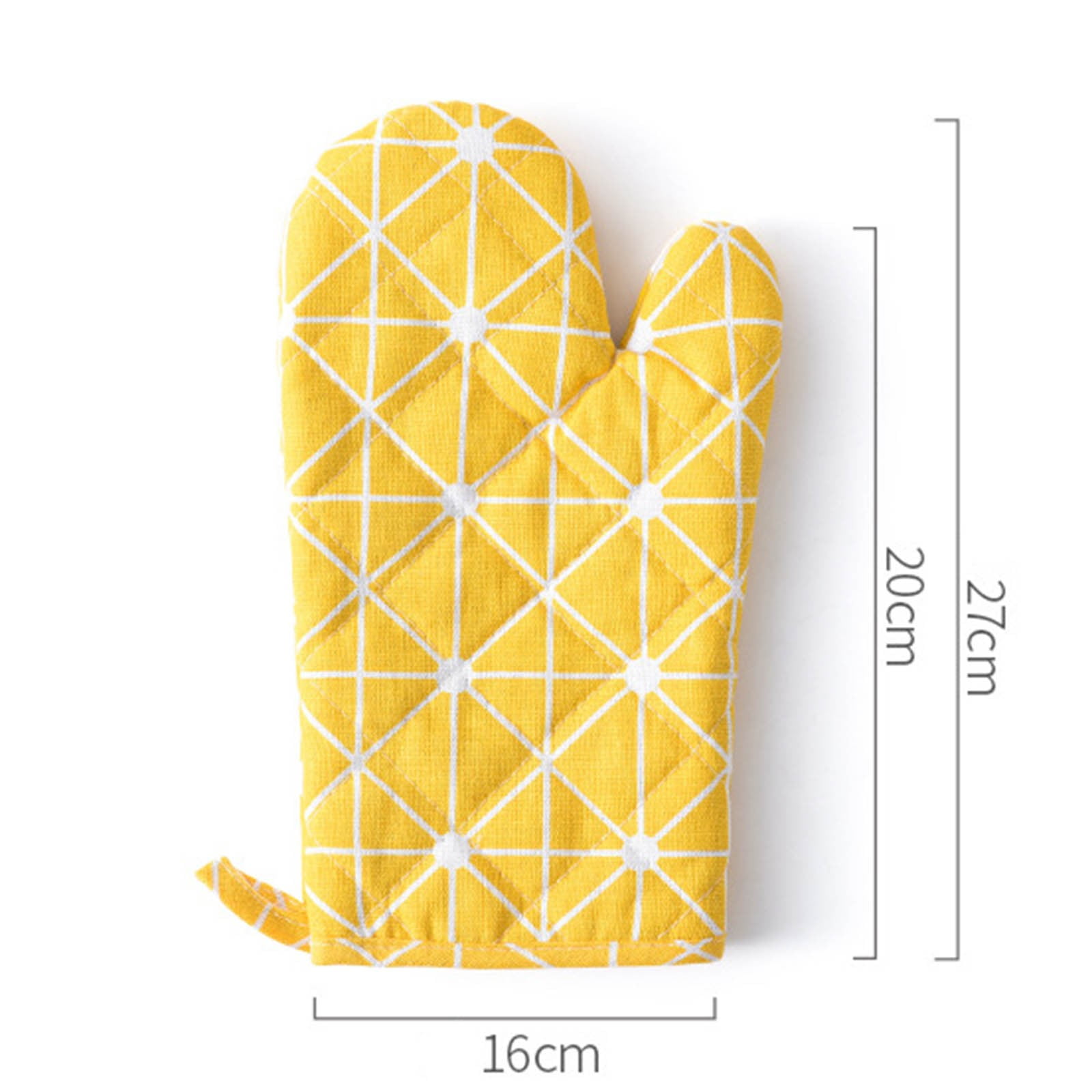 Poaug Oven Mitts on Sale Clearance 2Pc Oven Gloves Grill Gloves Slippery Cooking Gloves for Cooking Baking Grilling Yellow Z3-Yellow - Image 5