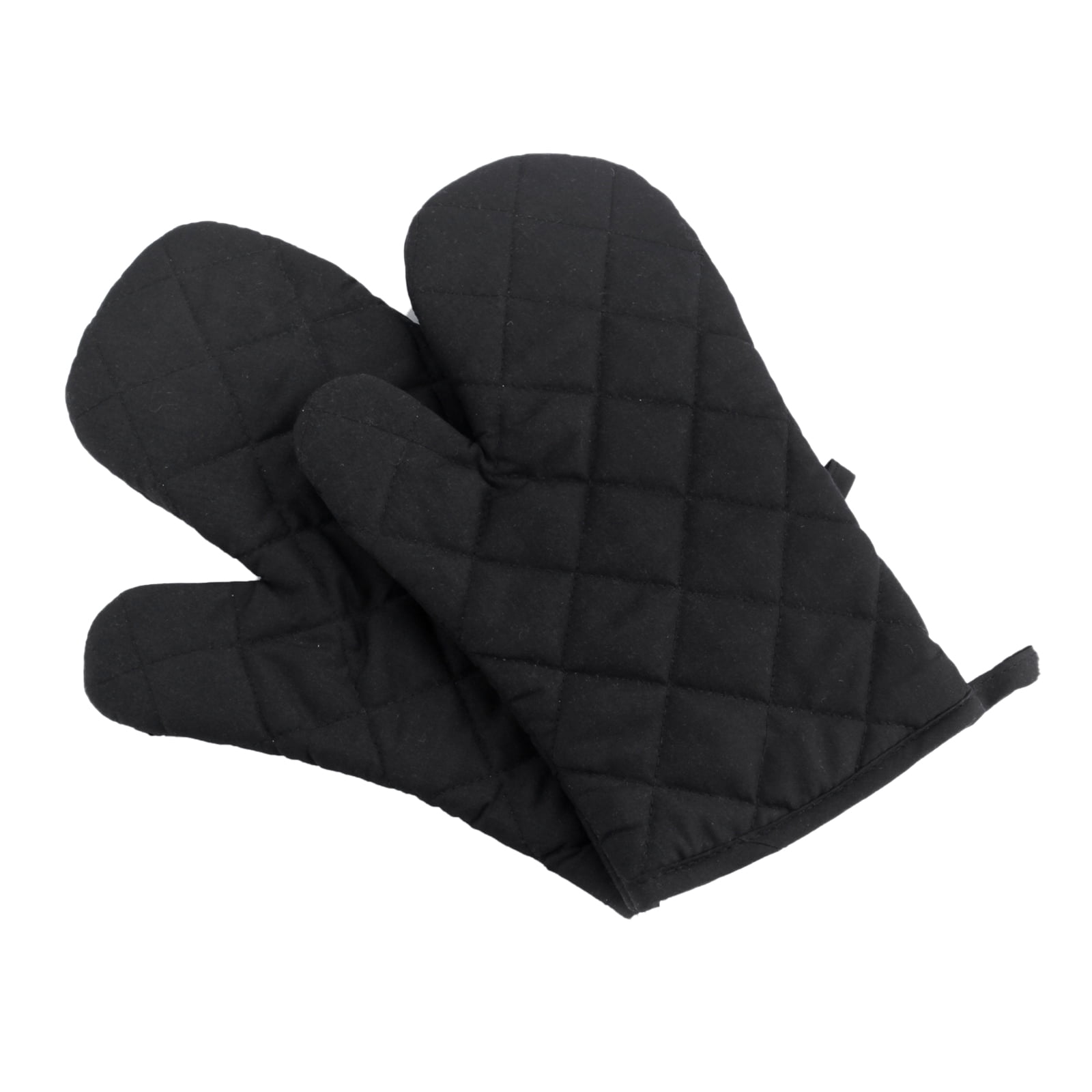 Poaug Oven Mitts on Sale Clearance 2Pc Oven Gloves Grill Gloves Slippery Cooking Gloves for Cooking Baking Grilling Yellow Z4-Black - Image 1