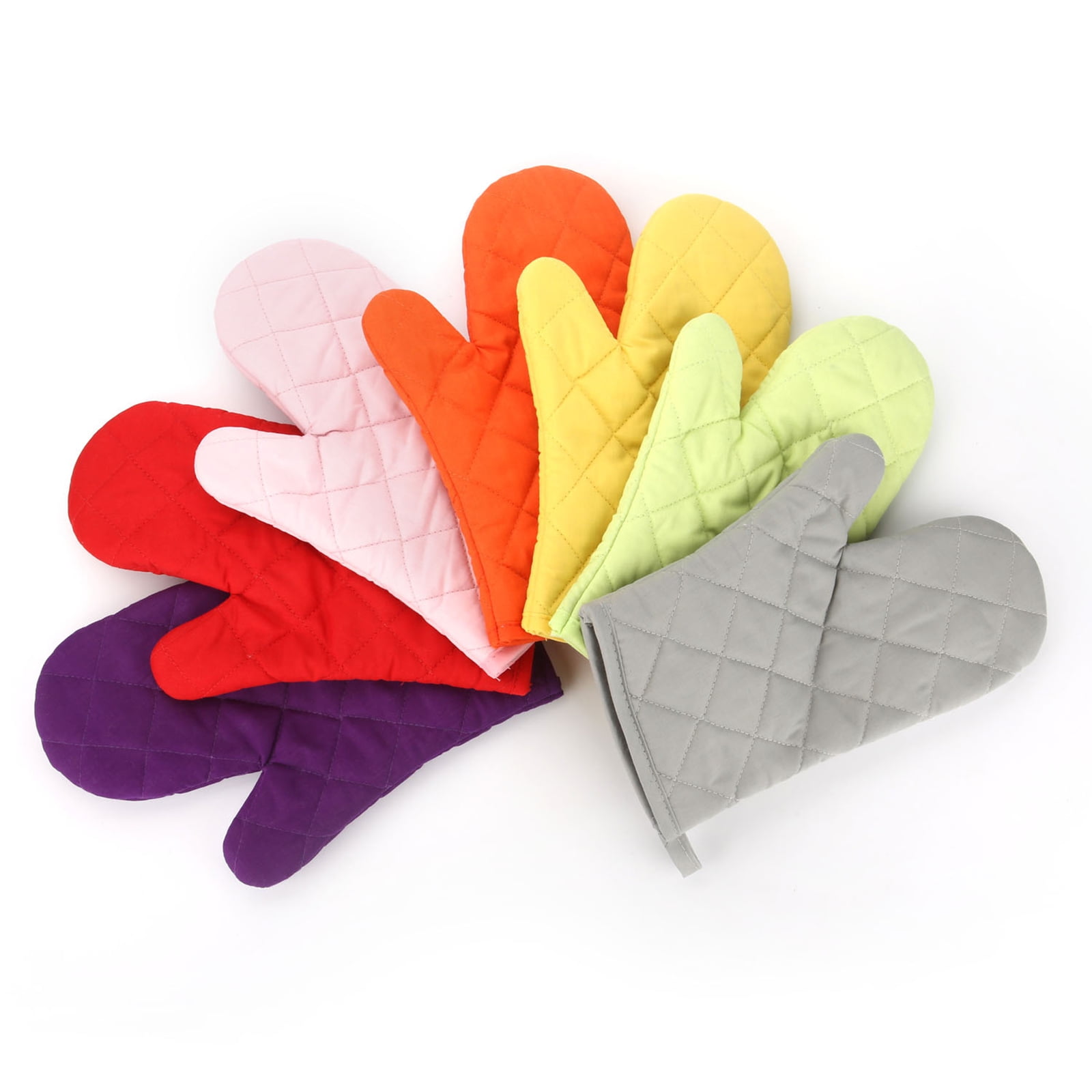 Poaug Oven Mitts on Sale Clearance 2Pc Oven Gloves Grill Gloves Slippery Cooking Gloves for Cooking Baking Grilling Yellow Z4-Black - Image 4