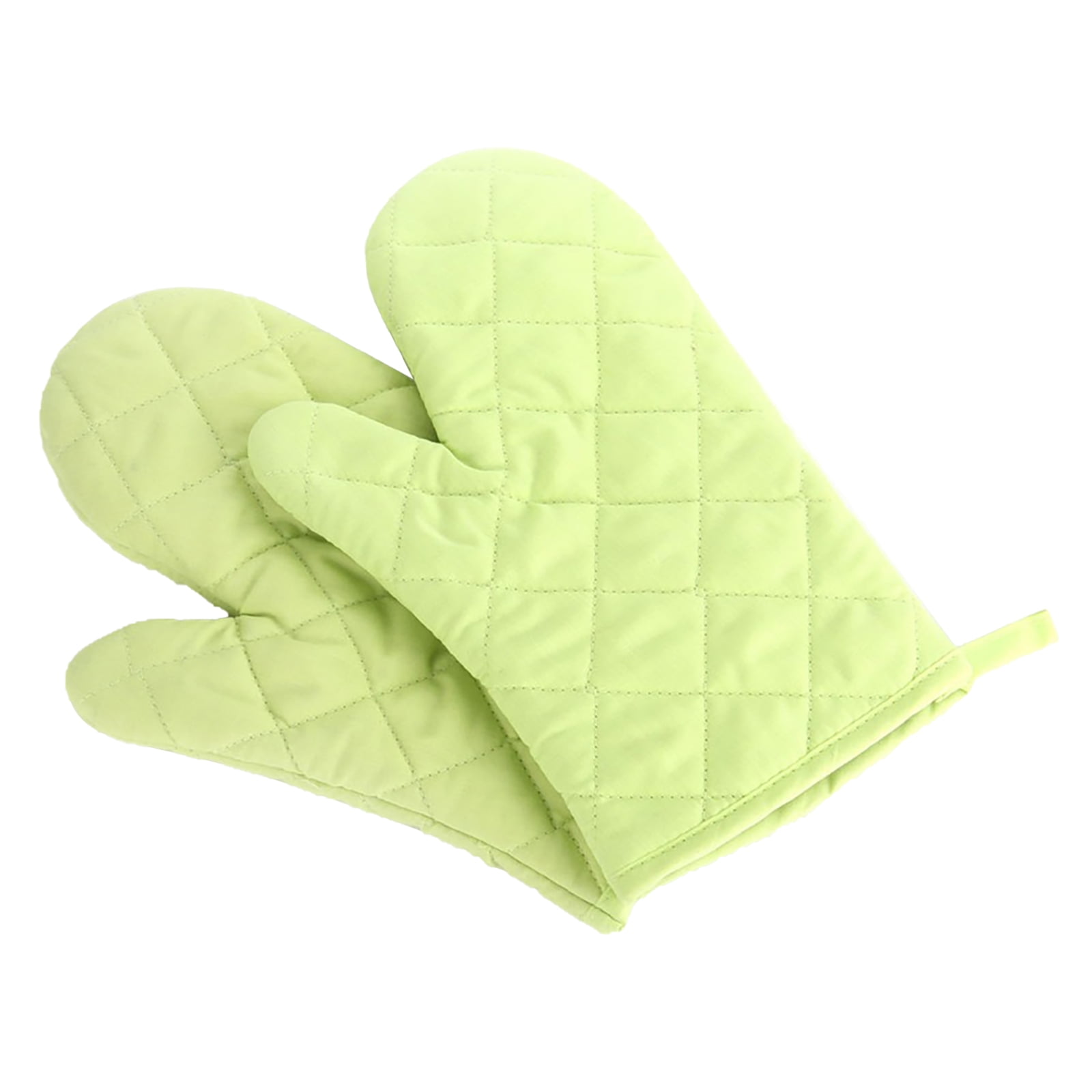 Poaug Oven Mitts on Sale Clearance 2Pc Oven Gloves Grill Gloves Slippery Cooking Gloves for Cooking Baking Grilling Yellow Z5-Green - Image 1