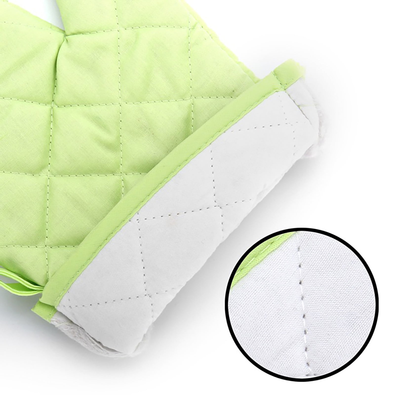 Poaug Oven Mitts on Sale Clearance 2Pc Oven Gloves Grill Gloves Slippery Cooking Gloves for Cooking Baking Grilling Yellow Z5-Green - Image 6