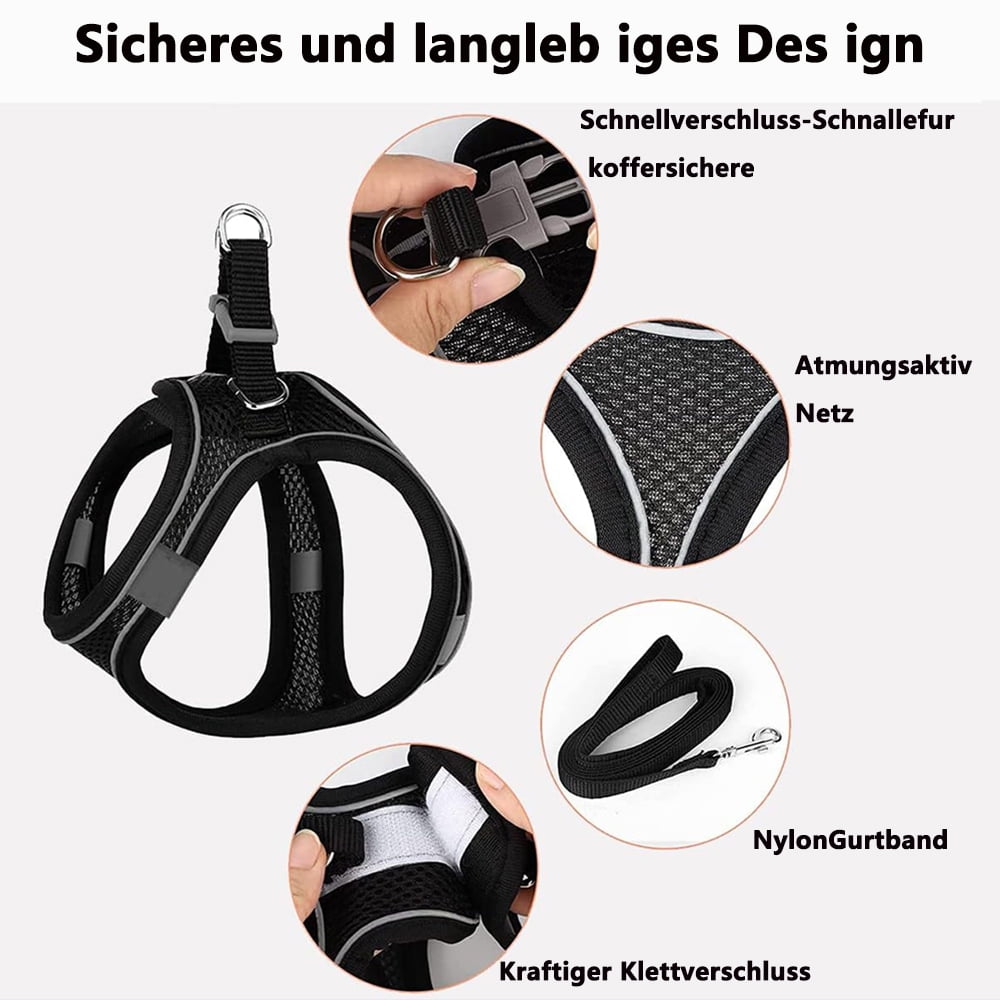 Escape-Proof Cat Harness & Leash Set for Cats, Kittens, Dogs, Puppies - XXS Size - Image 3