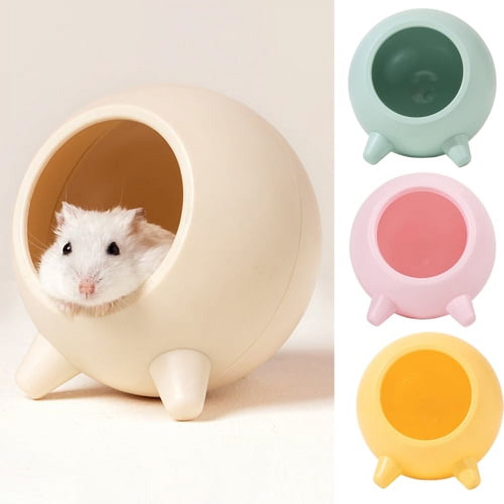 Visland House Semi-closed Keep Warm Burrowing Comfortable Hamster House Large Hideout for Hedgehog Chinchilla Bear Dragon nest Hamster Accessories Pink - Image 1