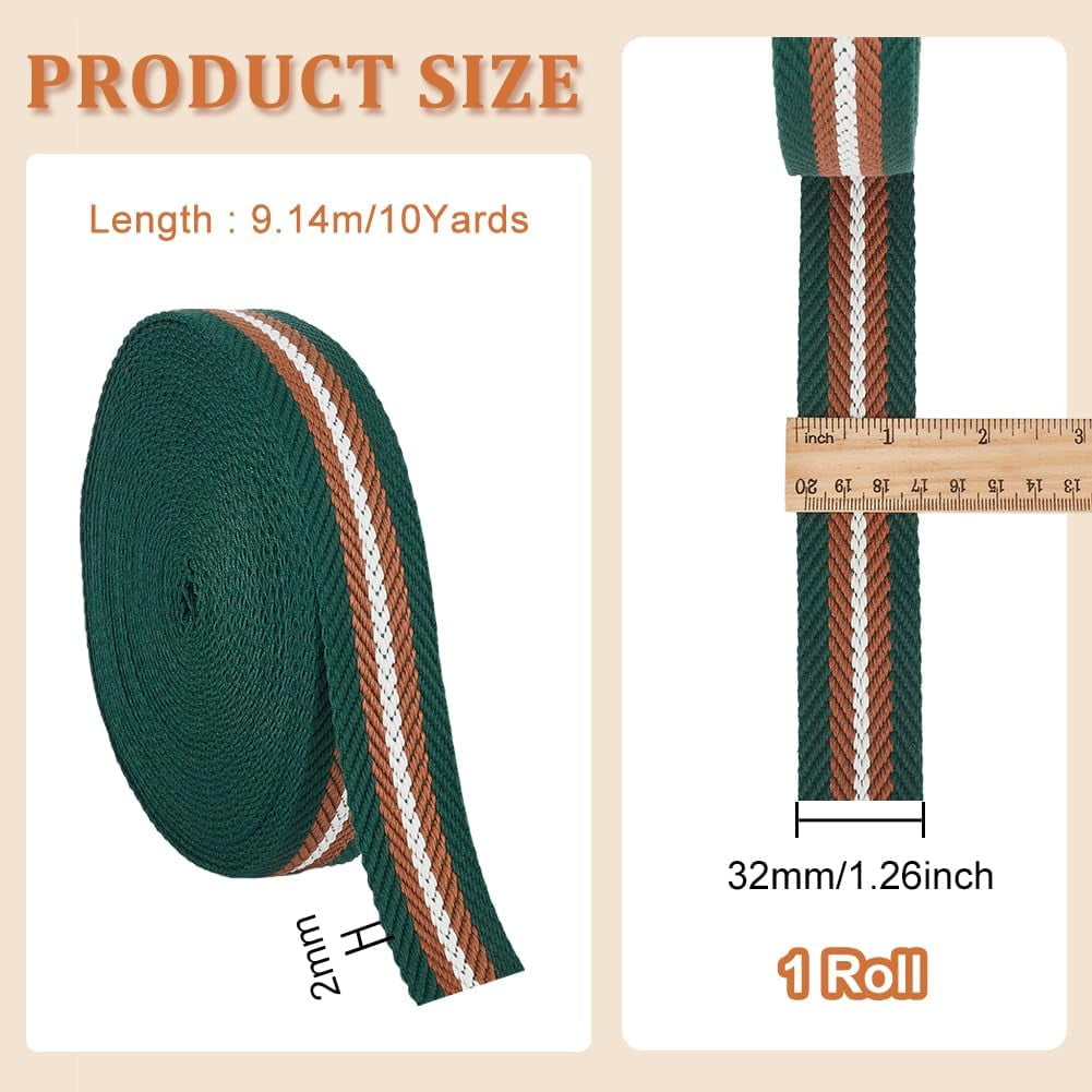 5 Yards Polycotton Jacquard Arrow Ribbon Clothes Accessories Olive 1-1/2 inch(38mm) - Image 8