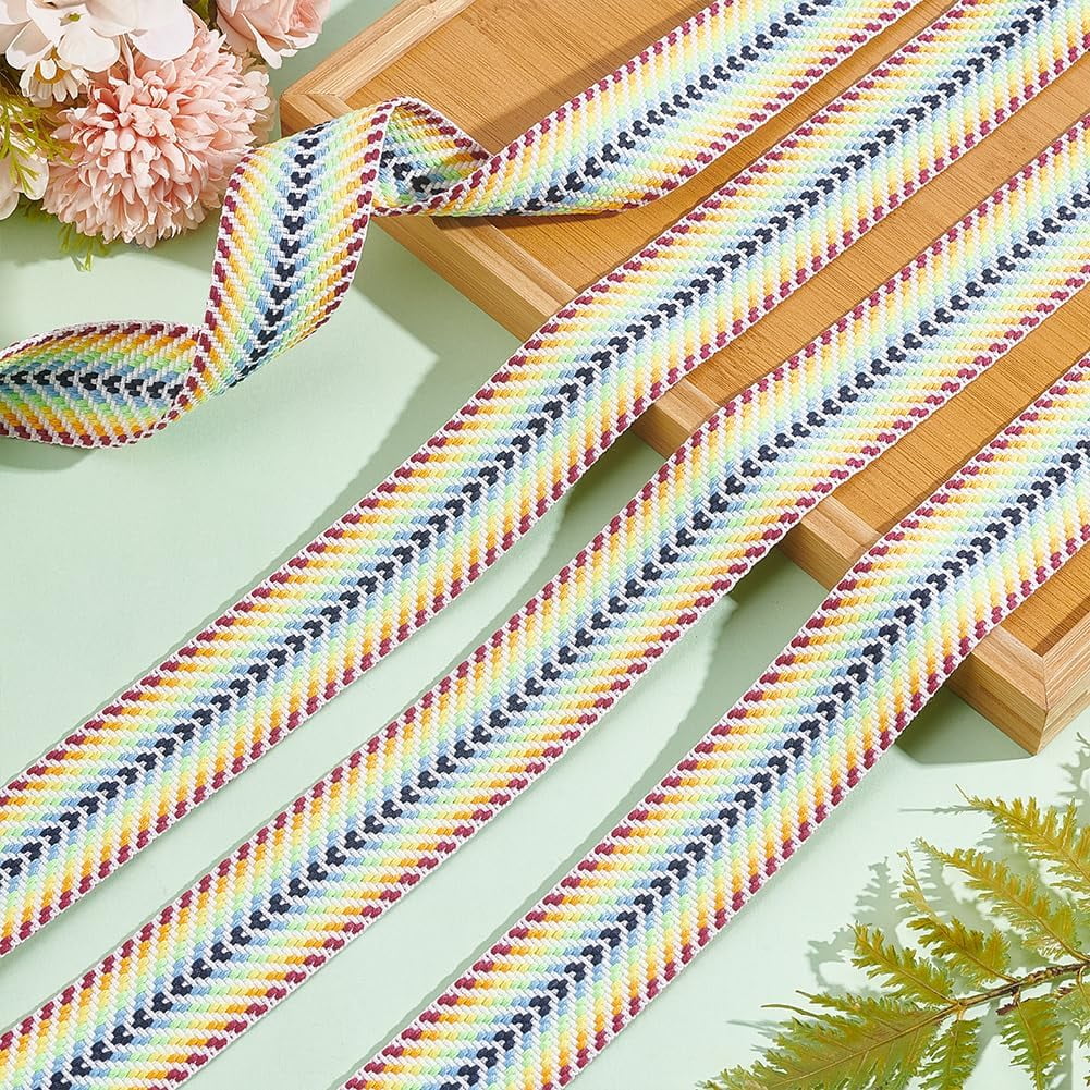 5 Yards Polycotton Jacquard Arrow Ribbon Clothes Accessories Olive 1-1/2 inch(38mm) - Image 5