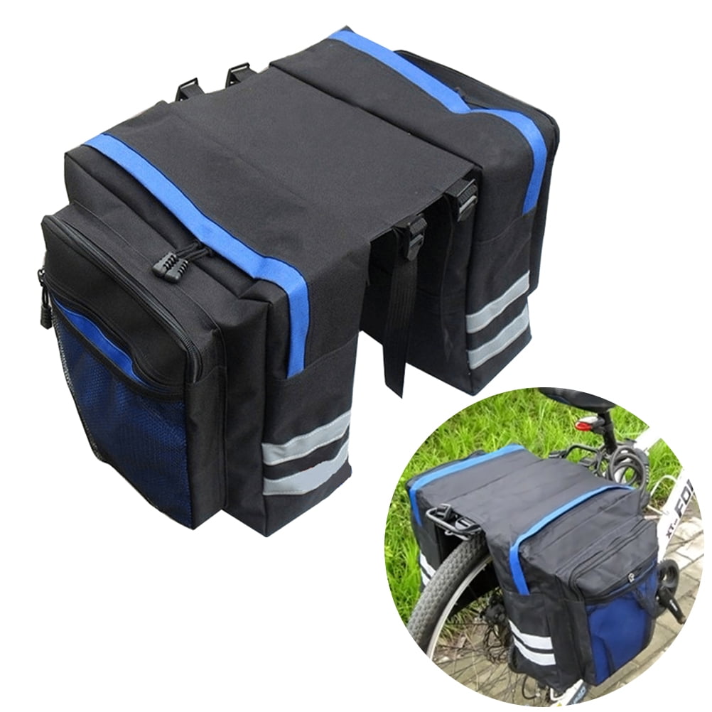 Bike Panniers Bag - 27L Large Rear Rack Bike Ebike Saddle Trunk Bags for Bicycle Water Resistant for Grocery Commuter Long Trip, Black - Image 2