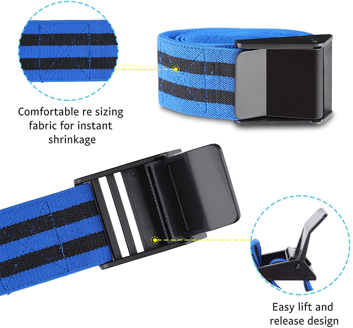 Blood Flow Restriction Bands for Women Glutes & Hip Building, Occlusion Training Bands, Best Fabric Resistance Bands for Exercising Your Butt, Squat, Thigh, Fitness Blue - Image 2