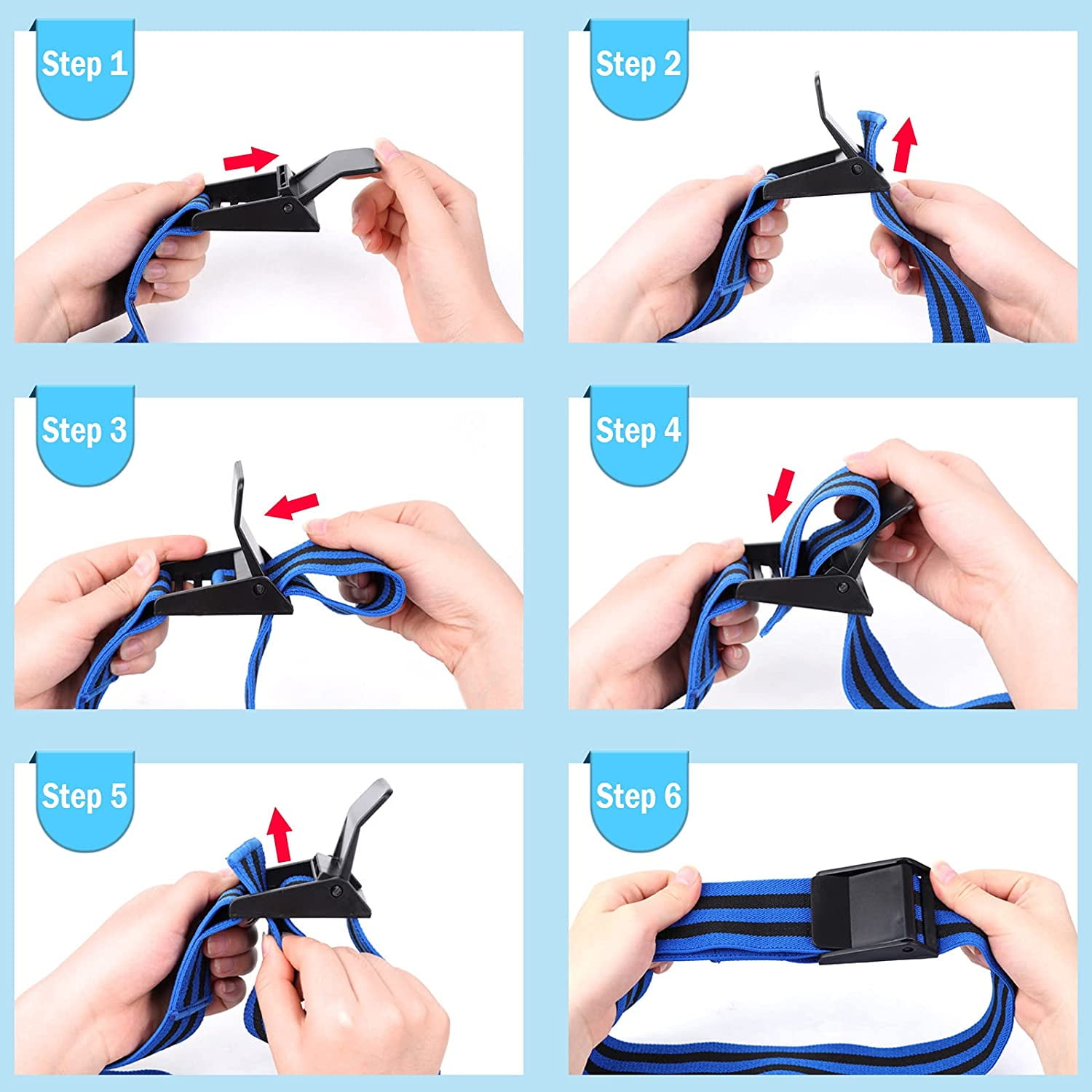 Blood Flow Restriction Bands for Women Glutes & Hip Building, Occlusion Training Bands, Best Fabric Resistance Bands for Exercising Your Butt, Squat, Thigh, Fitness Blue - Image 4