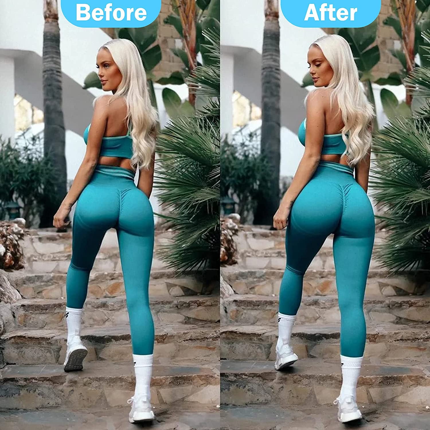 Blood Flow Restriction Bands for Women Glutes & Hip Building, Occlusion Training Bands, Best Fabric Resistance Bands for Exercising Your Butt, Squat, Thigh, Fitness Blue - Image 6