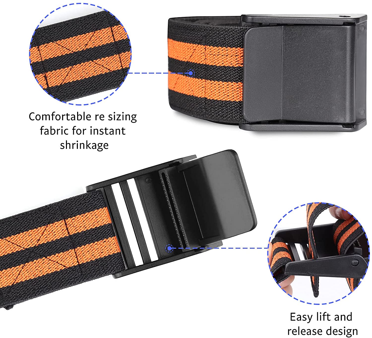 Blood Flow Restriction Bands for Women Glutes & Hip Building, Occlusion Training Bands, Best Fabric Resistance Bands for Exercising Your Butt, Squat, Thigh, Fitness Orange - Image 2