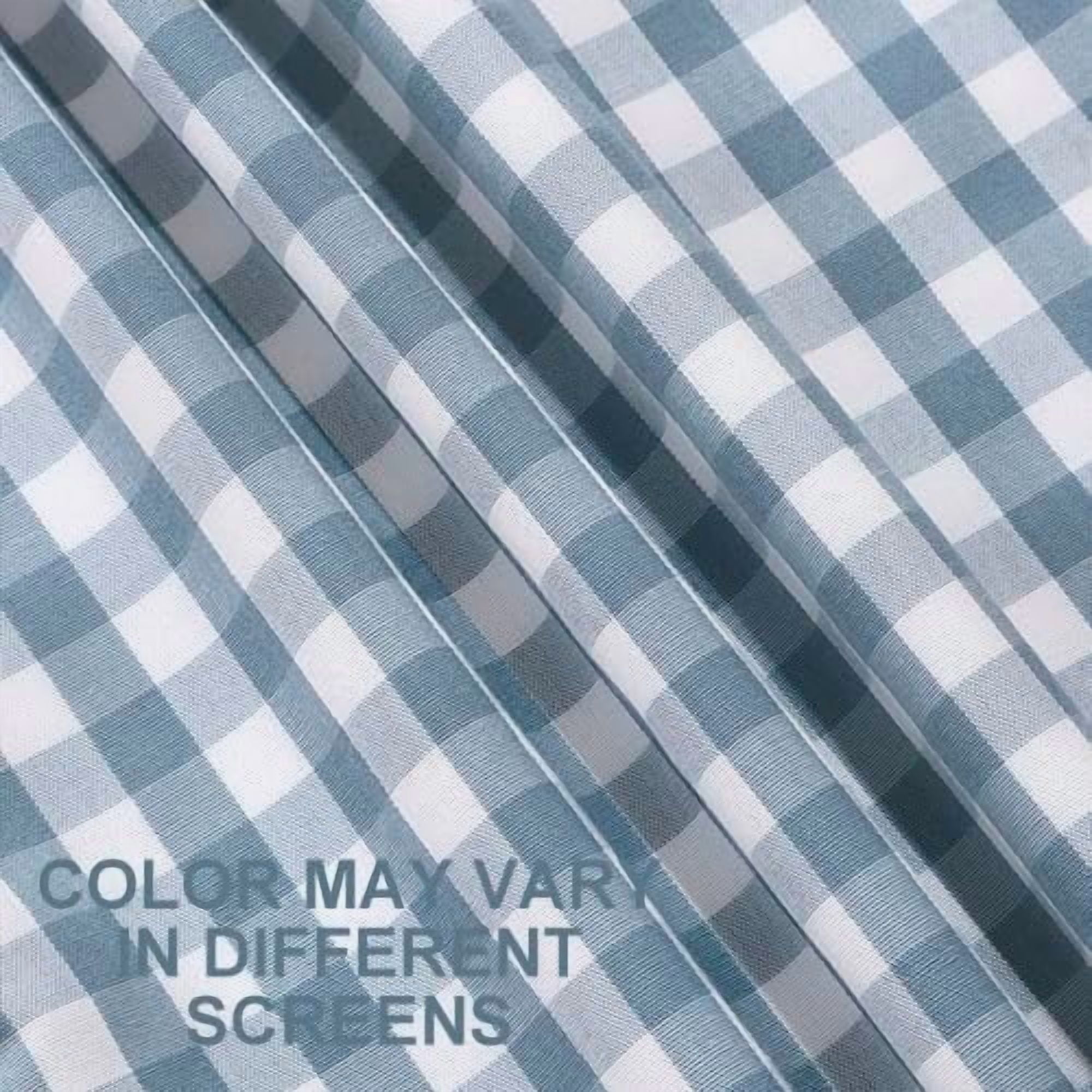Light Blue Farmhouse Buffalo Plaid Pillow Covers 18x18 Set of 2 Patio Outdoor Decor Neutral Checkered Pillow Covers 18 x 18, Blue and White Gingham Pinstripe 18