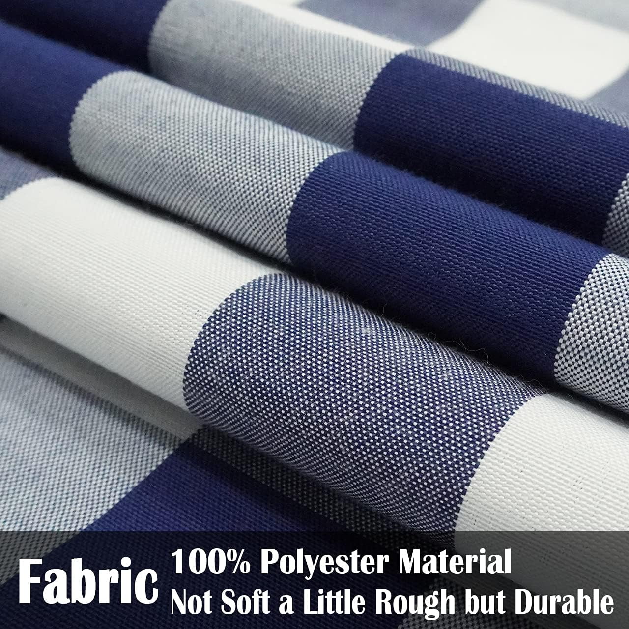 Light Blue Farmhouse Buffalo Plaid Pillow Covers 18x18 Set of 2 Patio Outdoor Decor Neutral Checkered Pillow Covers 18 x 18, Blue and White Gingham Plaid Check 18