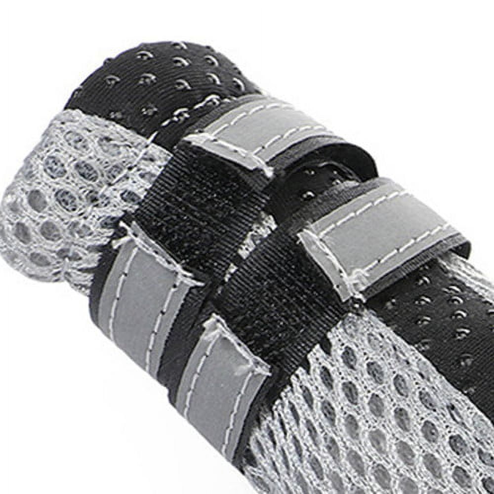 SPRING PARK Small Dog Shoes, Slip Resistant 4pcs Dog Puppy Boots Booties Pet Sneakers with Reflective Fastener Tape for Small Medium Dogs, Protect Paws Easy to Wear Daily Use S Black - Image 7