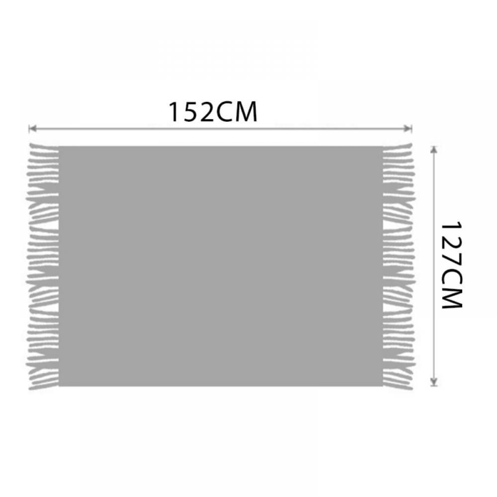 Throw Blanket for Couch 50 x 60 inches Knit Woven Blankets Cozy Lightweight Decorative Throw for Bed and Living Room Beige - Image 2