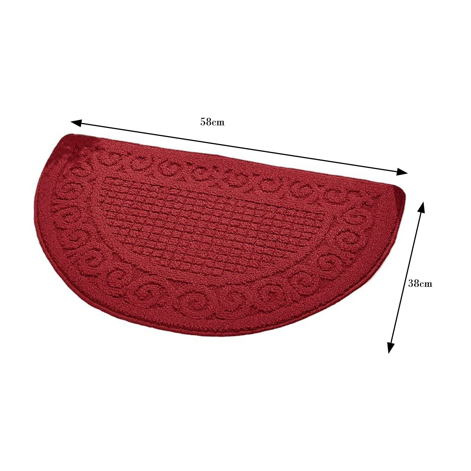 sunsanly Doormat Semi-Circle Shape Anti-slip Absorbs Moisture And Dirt Wear-resistant Indoor Entrance Door Mat Living Room Kitchen Bathroom Entryway Carpet 1pc Blue - Image 5