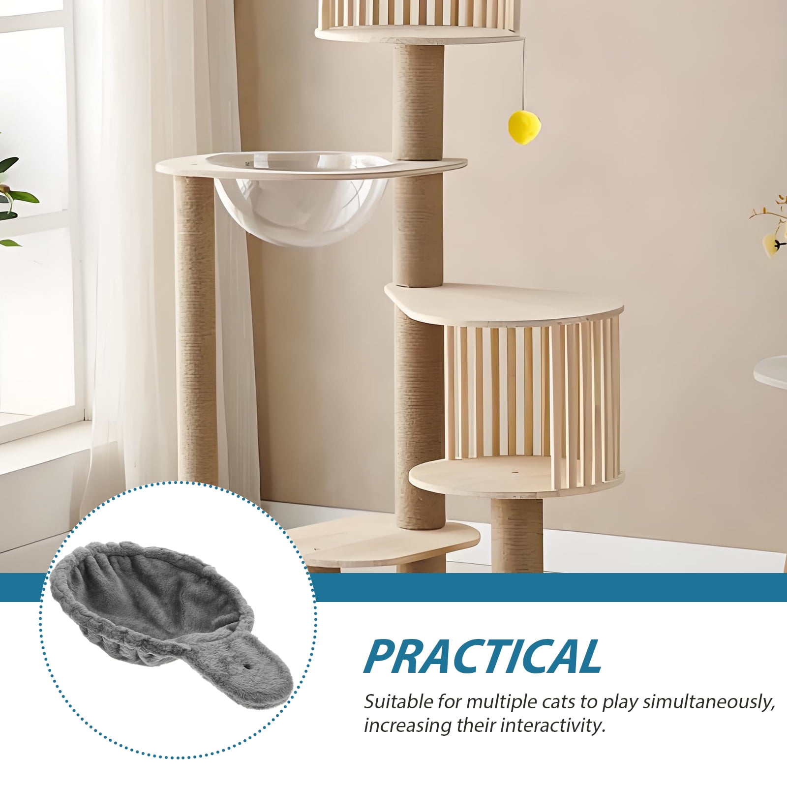 Large Cat Tree Hammock Bed Attachment Deep Basket Replacement Part Accessory - Image 6
