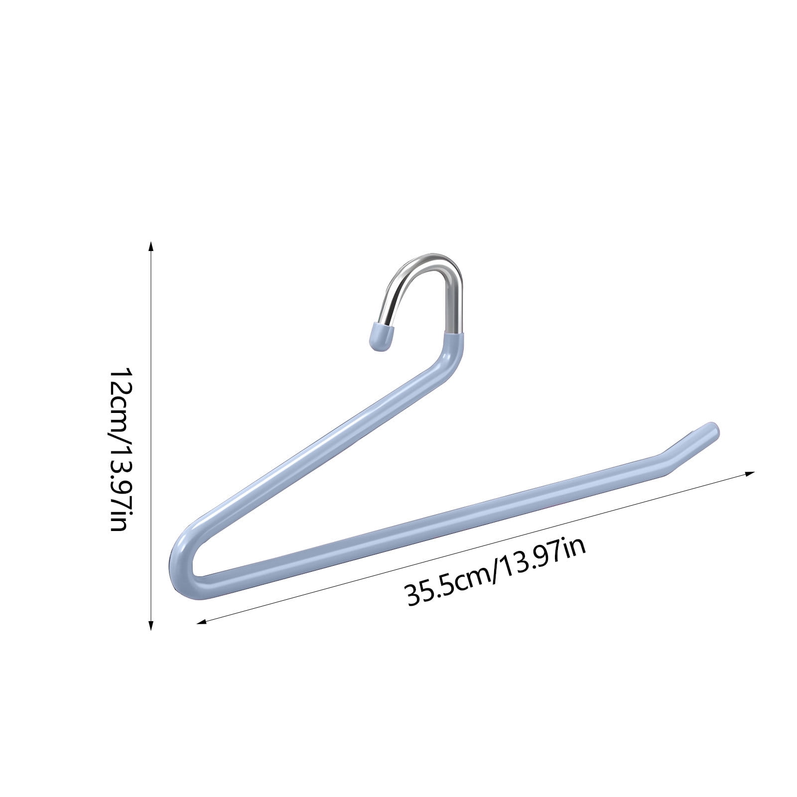 Kdkad Heavy Duty Metal Pants Hangers, Jean Hangers for Closet, Open Ended Clothes Hanger for Pant Slack Trouser Scarf, Space Saving, Non Slip 14×4.7 in Blue - Image 3