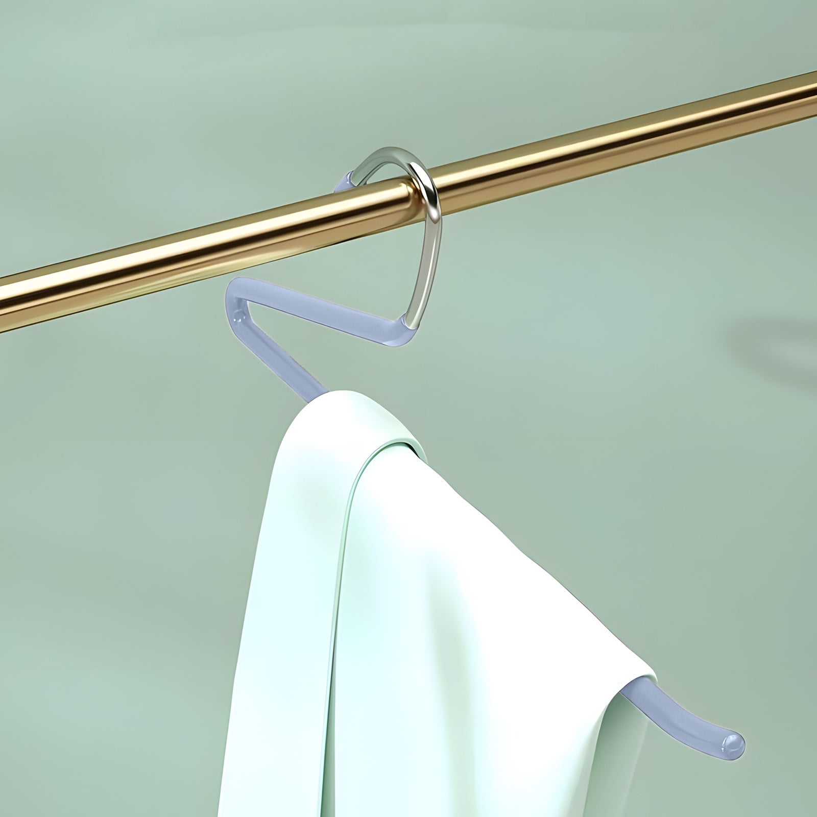 Kdkad Heavy Duty Metal Pants Hangers, Jean Hangers for Closet, Open Ended Clothes Hanger for Pant Slack Trouser Scarf, Space Saving, Non Slip 14×4.7 in Blue - Image 4