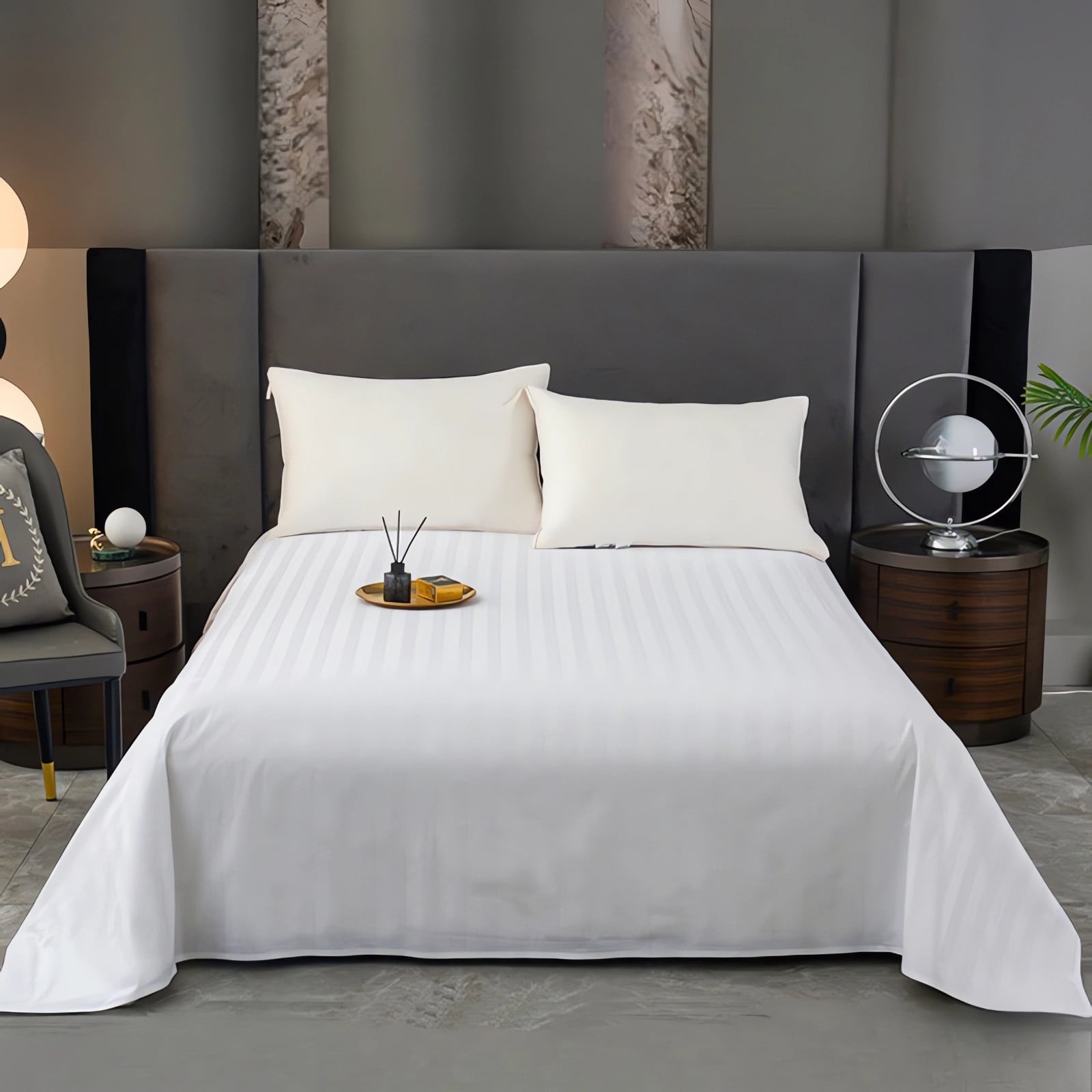 Kdkad Bed Sheets, Pure Linen Sheets, Breathable and Serviceable Line King Size Sheets, Anti-Tear Line Bed Sheets, Machine Washable, Deep Pocket 91×79 in White - Image 7