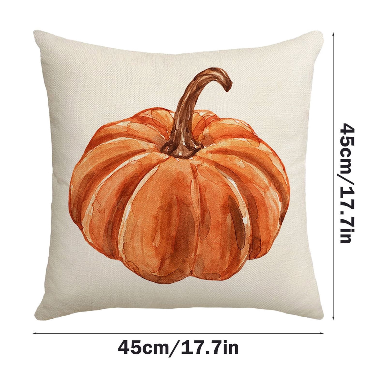 Darzheoy Fall Pillow Covers 18 x 18 inch Pumpkin Maple leaves Throw Pillow Covers Outdoor Autumn Thanksgiving Harvest Farmhouse Pillowcase Cushion Case for Home Sofa Fall Decor A - Image 3