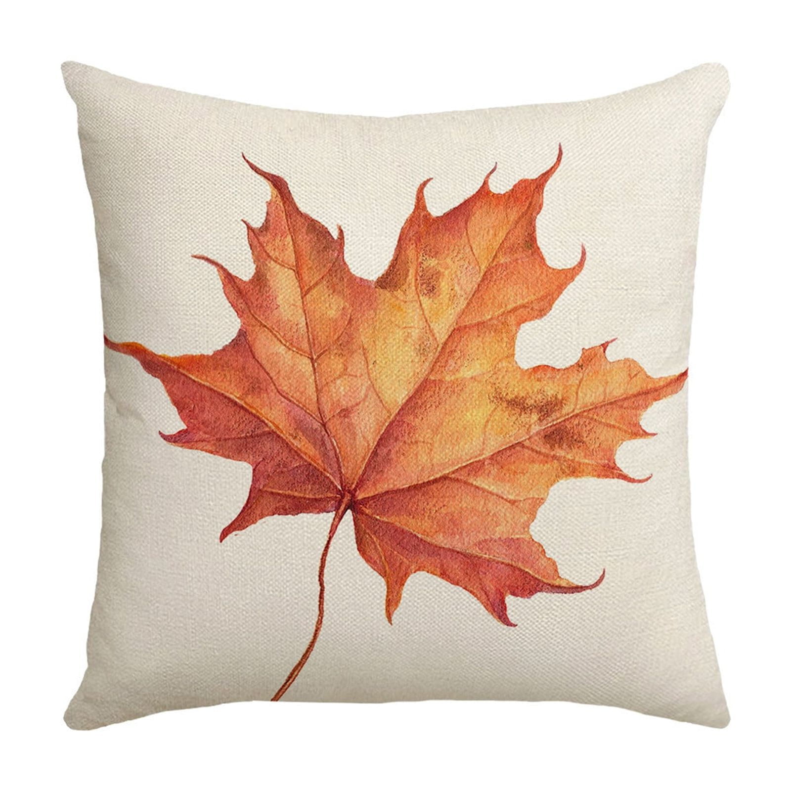 Darzheoy Fall Pillow Covers 18 x 18 inch Pumpkin Maple leaves Throw Pillow Covers Outdoor Autumn Thanksgiving Harvest Farmhouse Pillowcase Cushion Case for Home Sofa Fall Decor B - Image 1