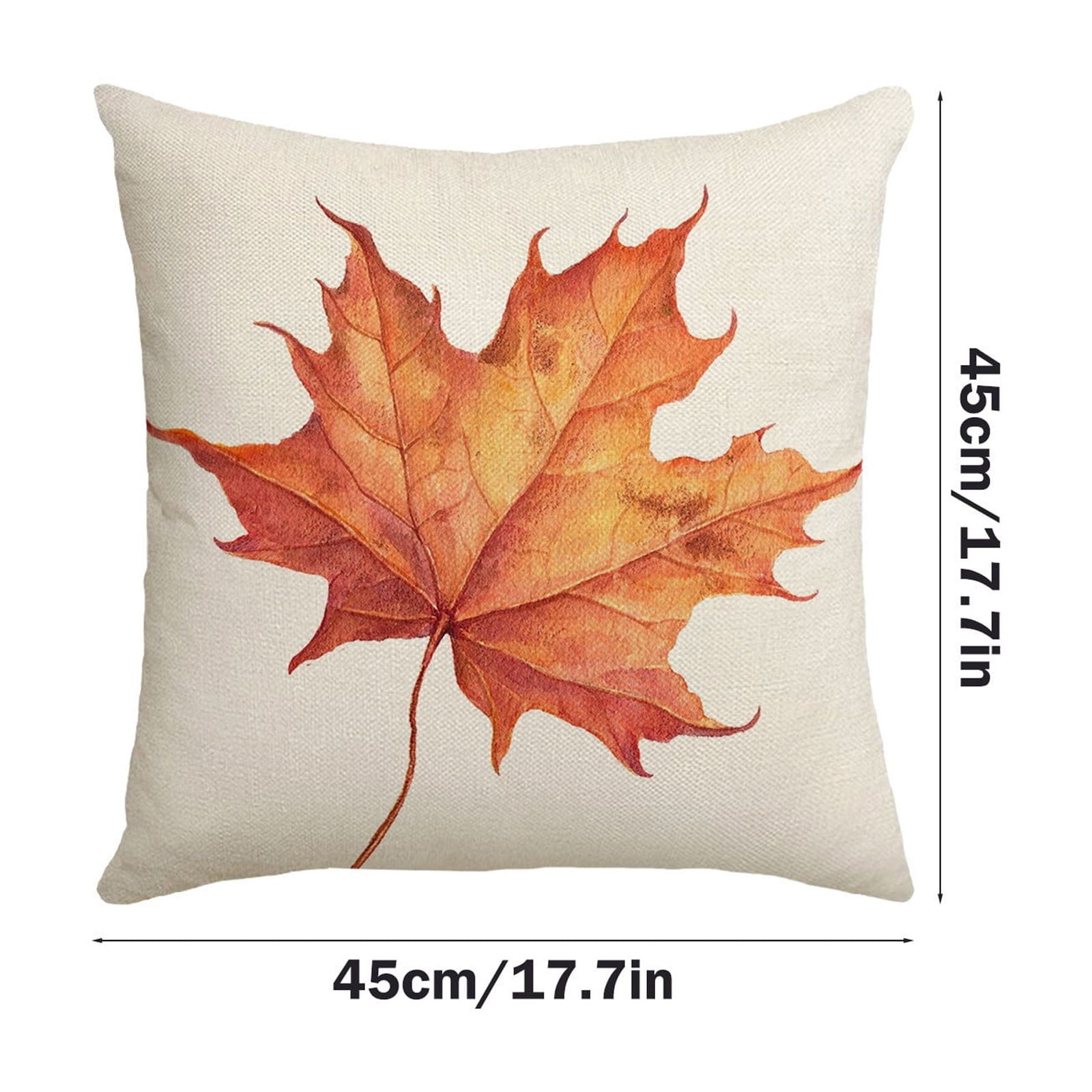 Darzheoy Fall Pillow Covers 18 x 18 inch Pumpkin Maple leaves Throw Pillow Covers Outdoor Autumn Thanksgiving Harvest Farmhouse Pillowcase Cushion Case for Home Sofa Fall Decor B - Image 3