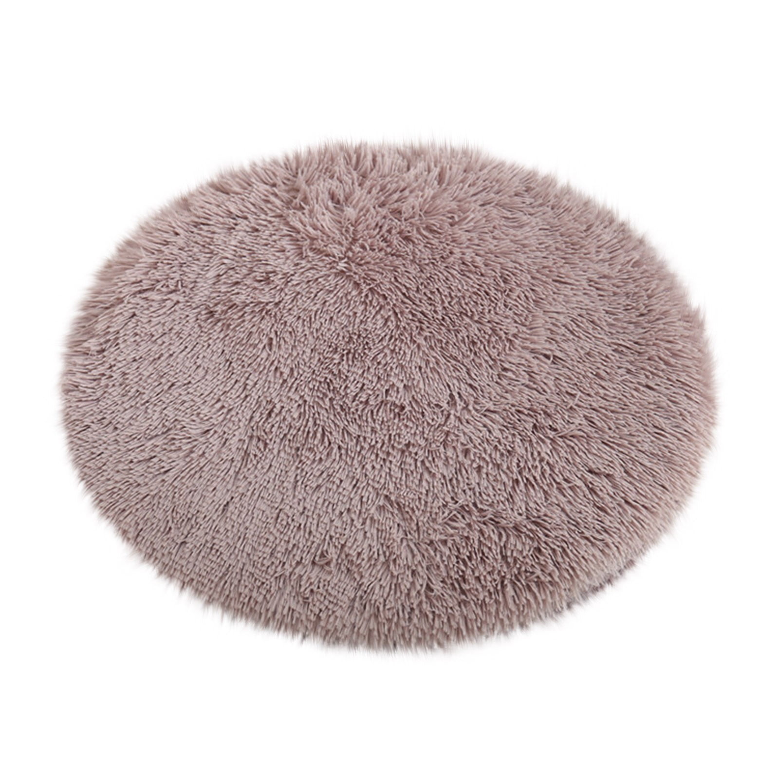 Darzheoy 16 inch Plush Dog Bed Mat Warm Fluffy Round Puppy Crate Pad with Anti-Slip Waterproof Bottom Soft Comfy Pet Kennel Mat for Small and Medium Dogs Purple - Image 1