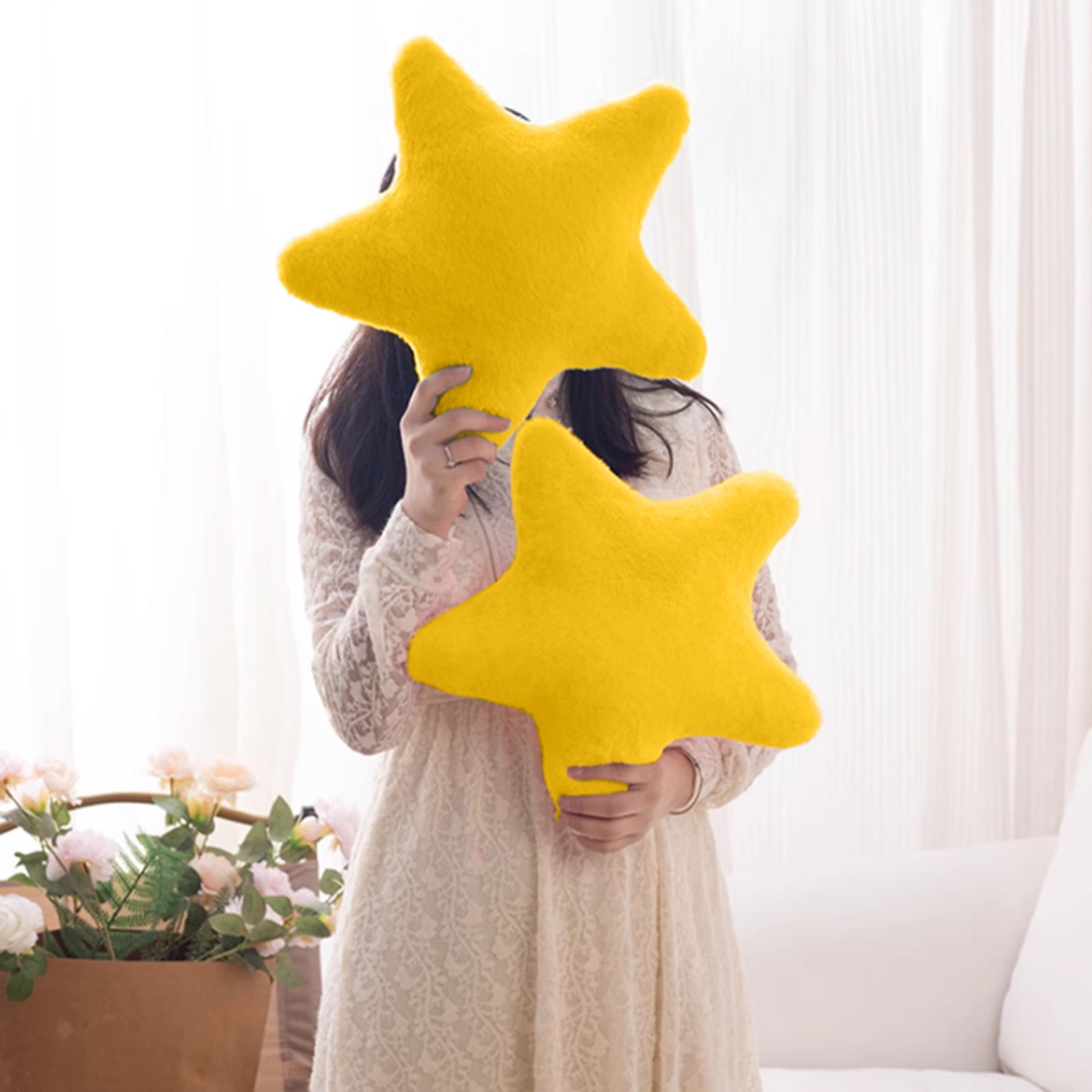 Chmadoxn Toddler Toys, Baby Toys Star Pillow Decorative Throw Pillows For Bed Couch Star Shaped Pillow Floor Cushions Room Decor Pillow With Soft Faux For Sofa Bedroom Toys for Kids, Birthday Gifts 13.7×13.7×1.2 in PK - Image 6