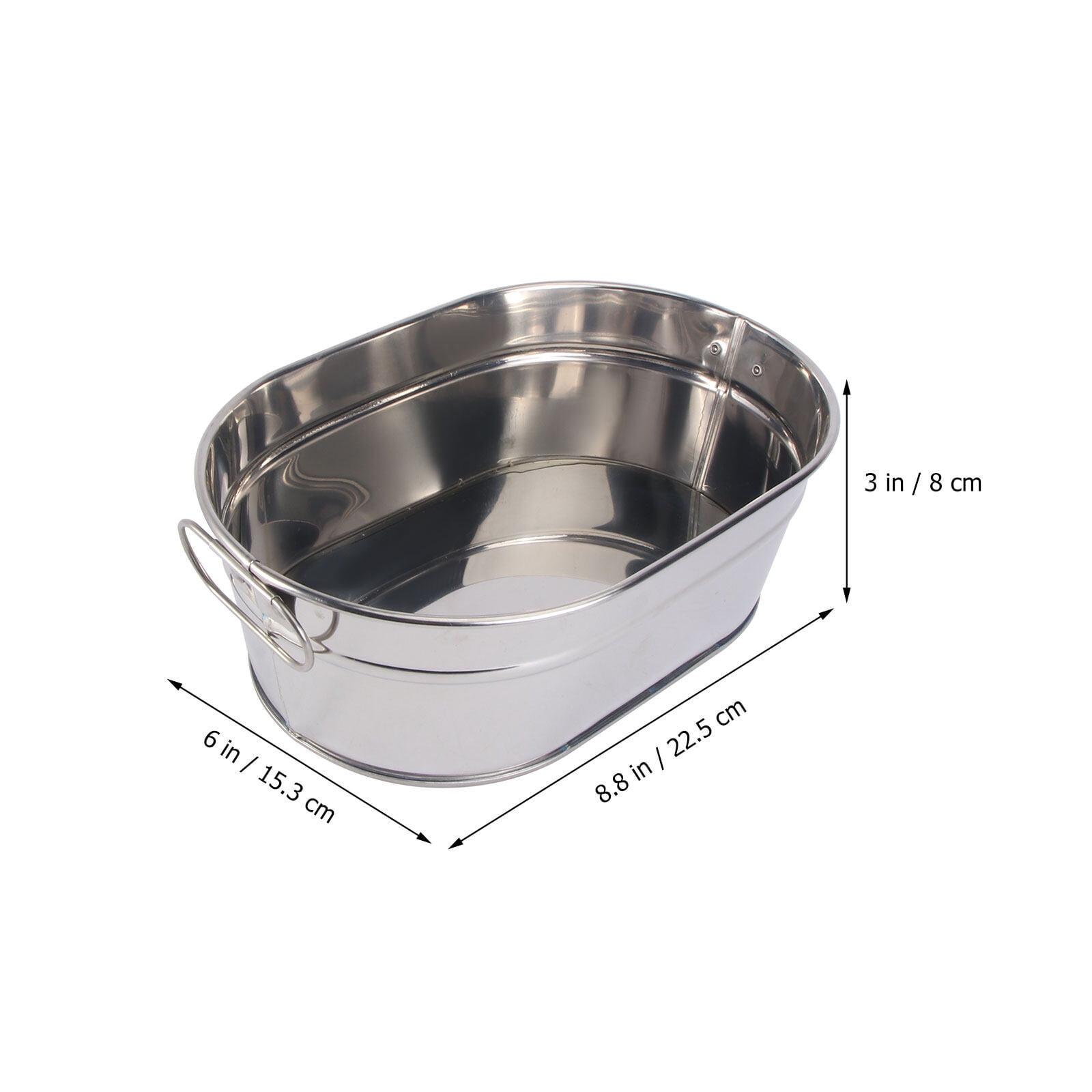HOOWIFFY Large Capacity Stainless Steel Seafood Bucket for Serving Seafood in Restaurants and Home Tableware 1 Piece - Image 2