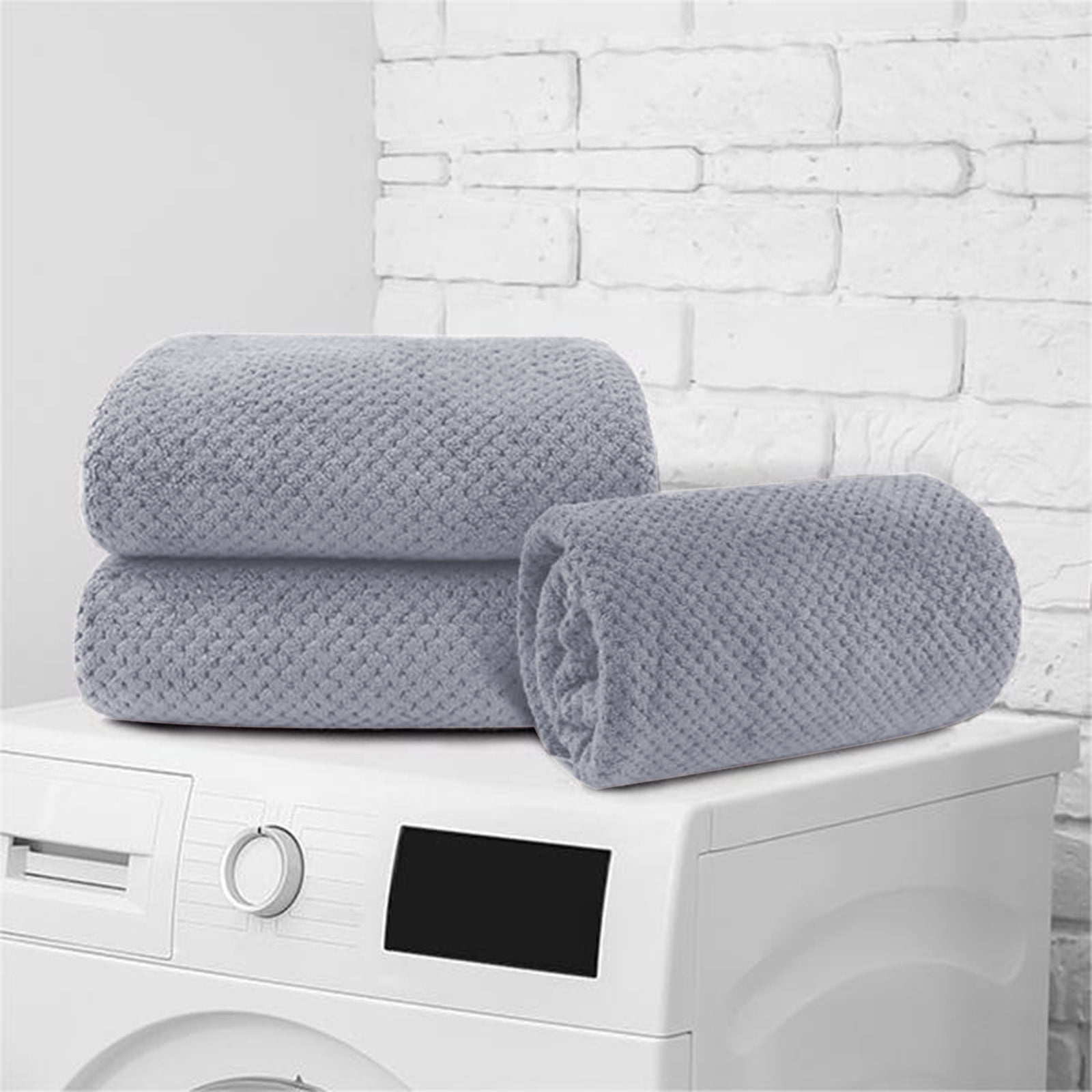 Chmadoxn Bath Towel, Oversize Bath Towel, 55×28 Inch Large Microfiber Bath Towels, Soft, Absorbent, and Quick Dry Towels for Bathroom, Pool, Beach, Swim, and Yoga, Large Bathroom Towels for Daily Use 13.4×30 in Gray - Image 6
