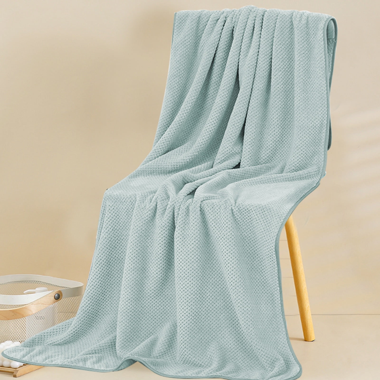 Chmadoxn Bath Towel, Oversize Bath Towel, 55×28 Inch Large Microfiber Bath Towels, Soft, Absorbent, and Quick Dry Towels for Bathroom, Pool, Beach, Swim, and Yoga, Large Bathroom Towels for Daily Use 55×28 in Green - Image 6