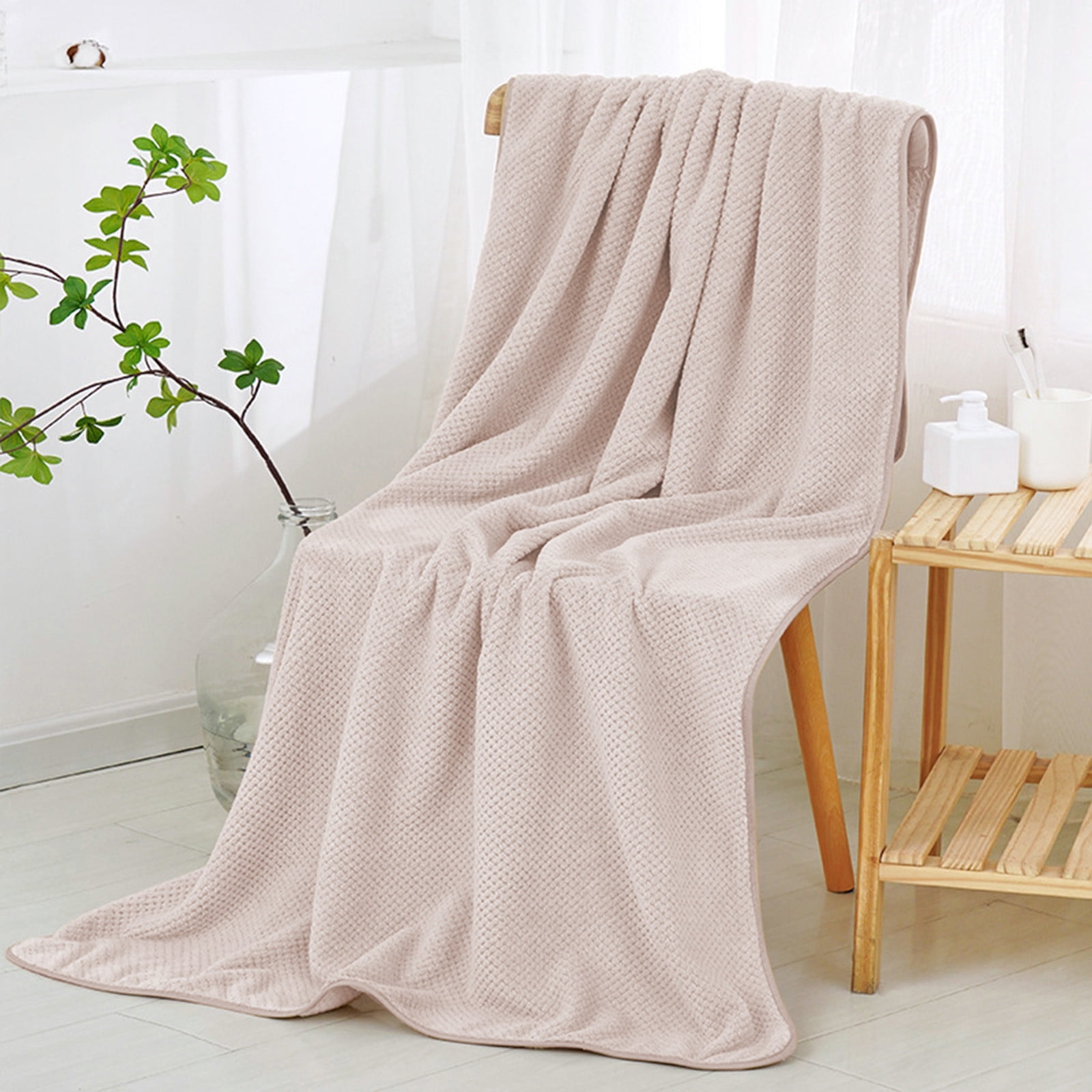 Chmadoxn Bath Towel, Oversize Bath Towel, 55×28 Inch Large Microfiber Bath Towels, Soft, Absorbent, and Quick Dry Towels for Bathroom, Pool, Beach, Swim, and Yoga, Large Bathroom Towels for Daily Use 55×28 in Khaki - Image 1