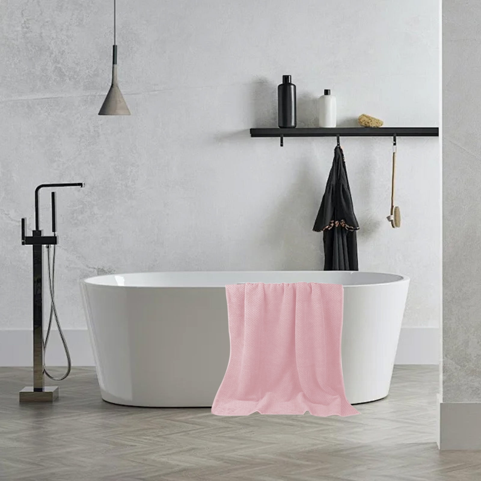 Chmadoxn Bath Towel, Oversize Bath Towel, 55×28 Inch Large Microfiber Bath Towels, Soft, Absorbent, and Quick Dry Towels for Bathroom, Pool, Beach, Swim, and Yoga, Large Bathroom Towels for Daily Use 55×28 in Pink - Image 4