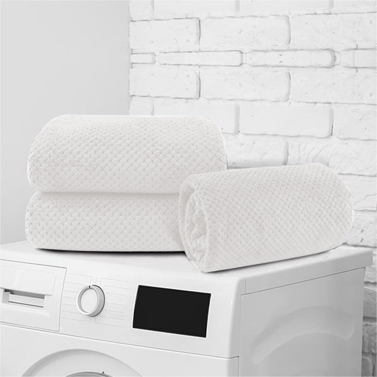 Chmadoxn Bath Towel, Oversize Bath Towel, 55×28 Inch Large Microfiber Bath Towels, Soft, Absorbent, and Quick Dry Towels for Bathroom, Pool, Beach, Swim, and Yoga, Large Bathroom Towels for Daily Use 55×28 in White - Image 6